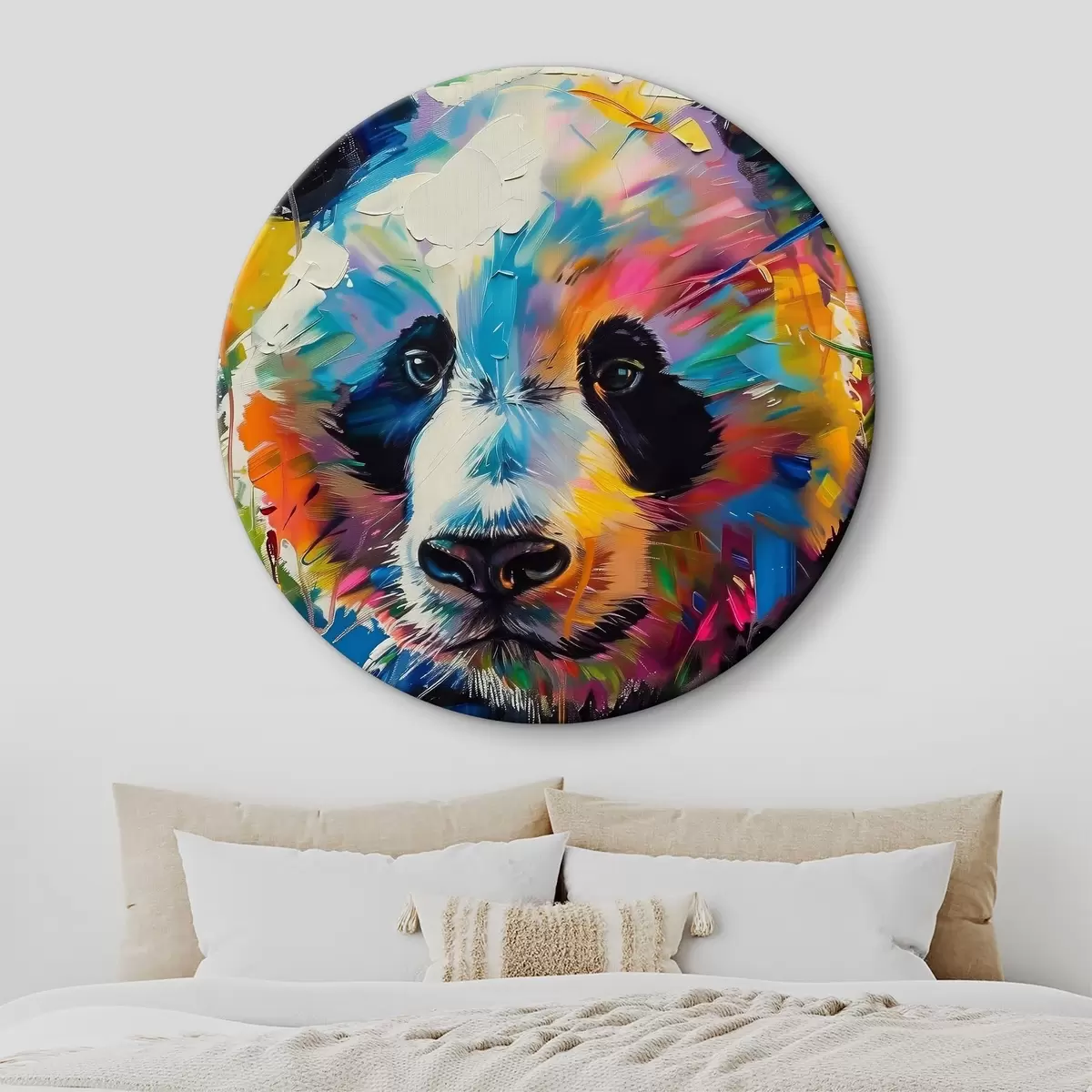 Ronde schilderijen Schattige panda r38748