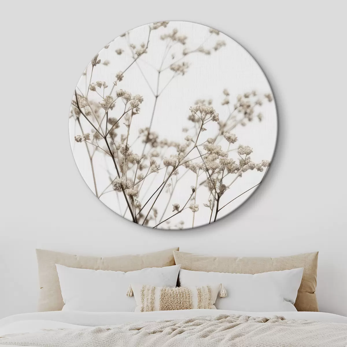 Ronde schilderijen Etherische clusters van gedroogde wilde bloemen r35606