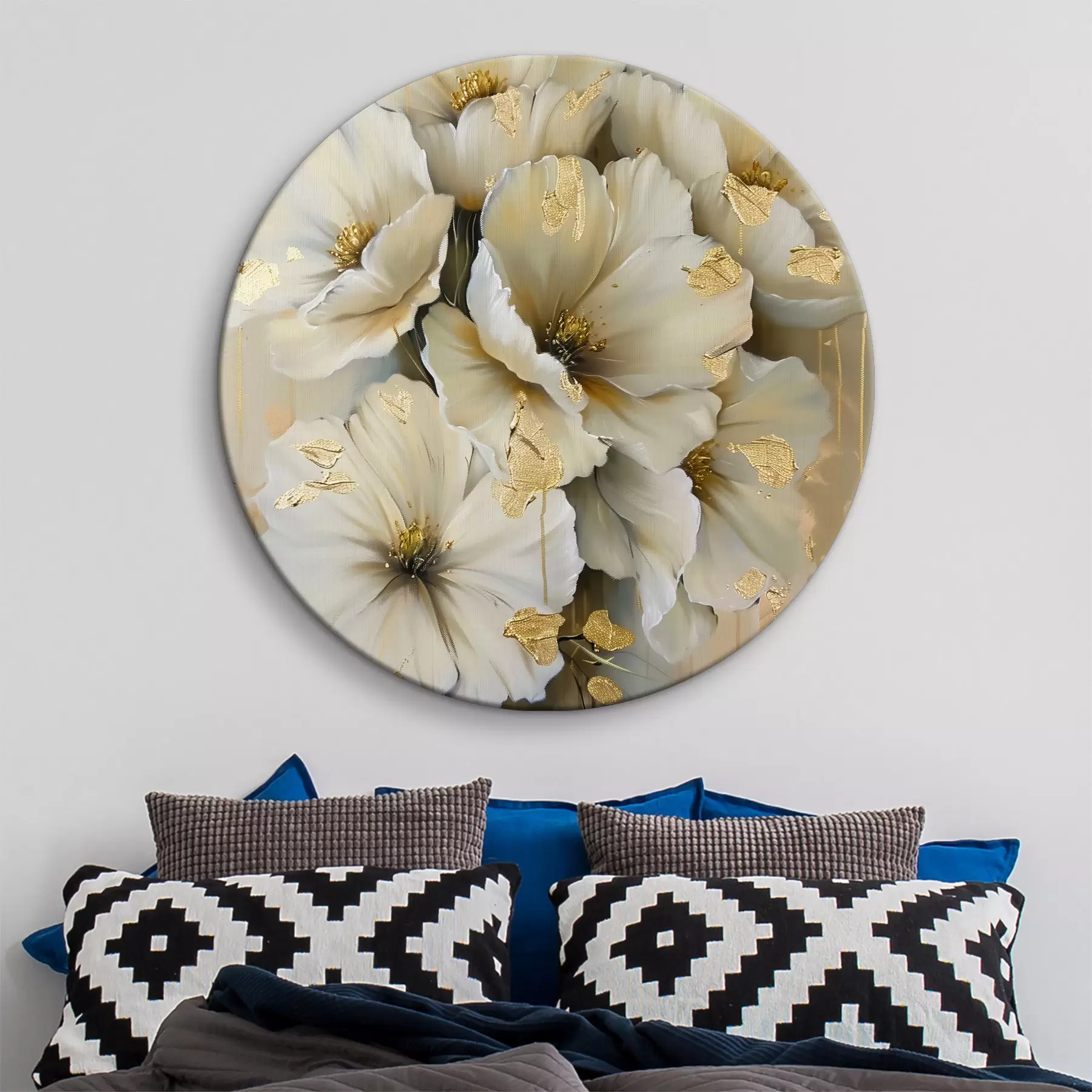  Schilderijen witte bloemen r39555