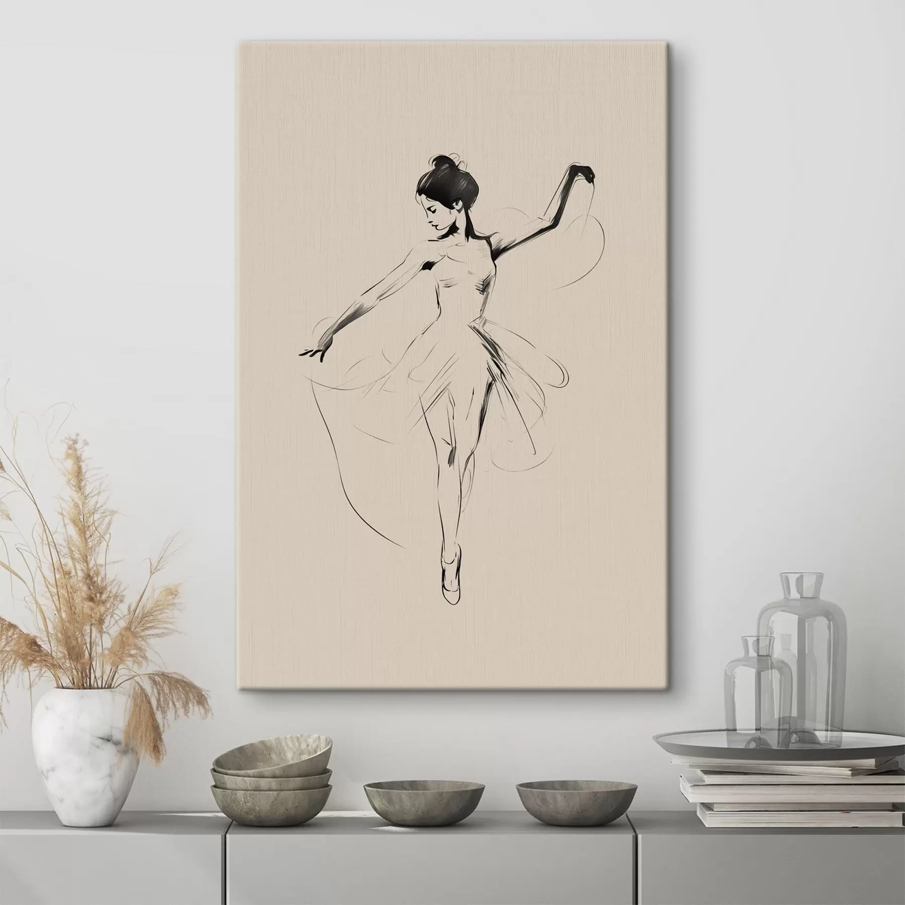 Fotobehang Minimalistisch dansende meisjes s42029