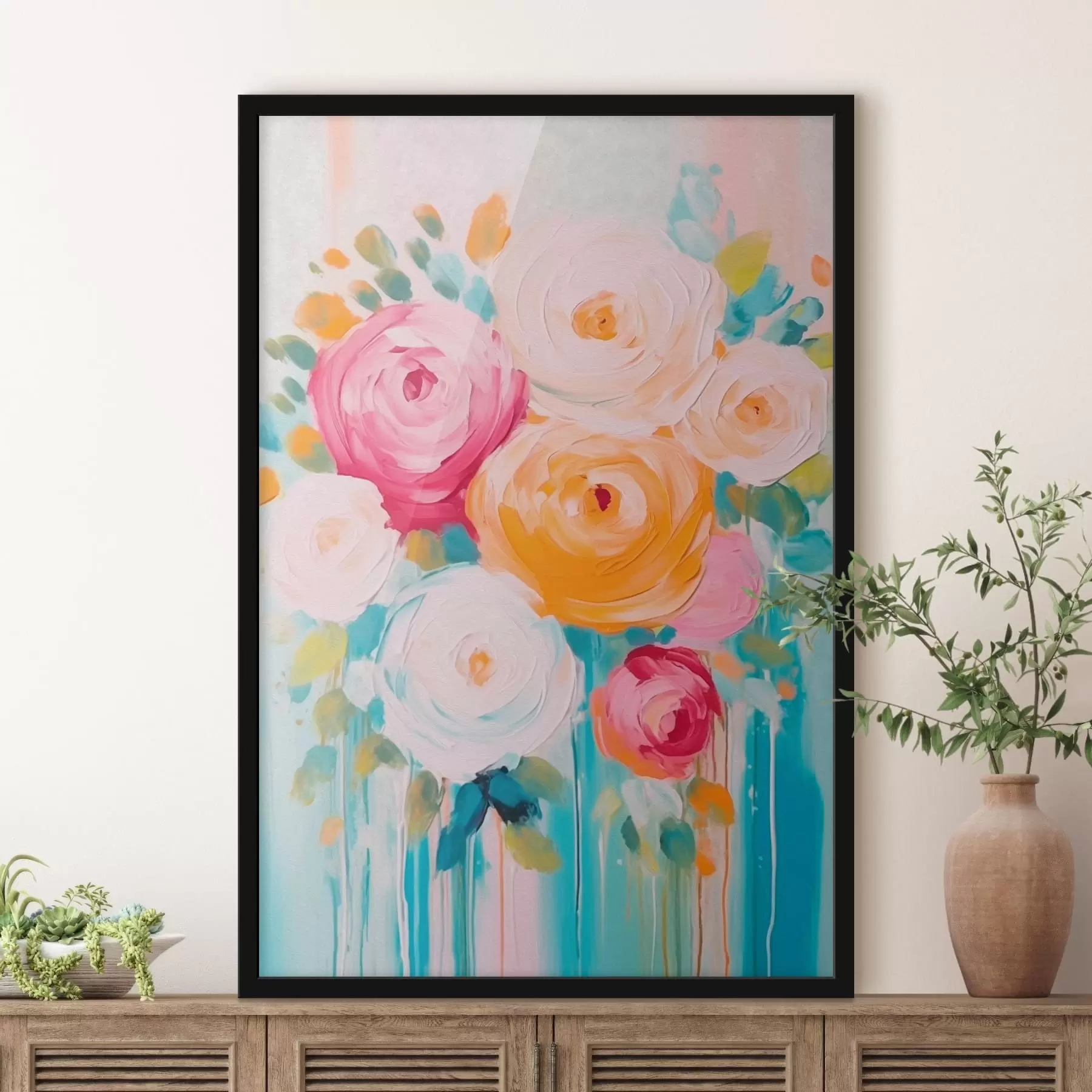 Fotobehang Kleurrijke bloemen f41787