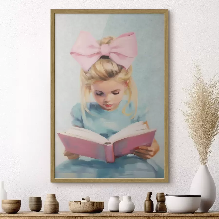 Fotobehang Meisje en boek f41800