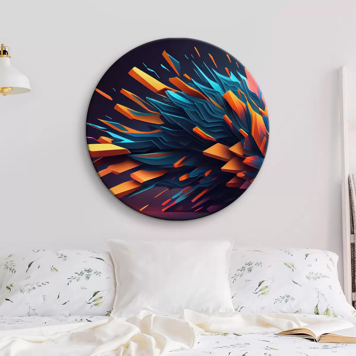 Ronde schilderijen Font, gas en kunst r32408