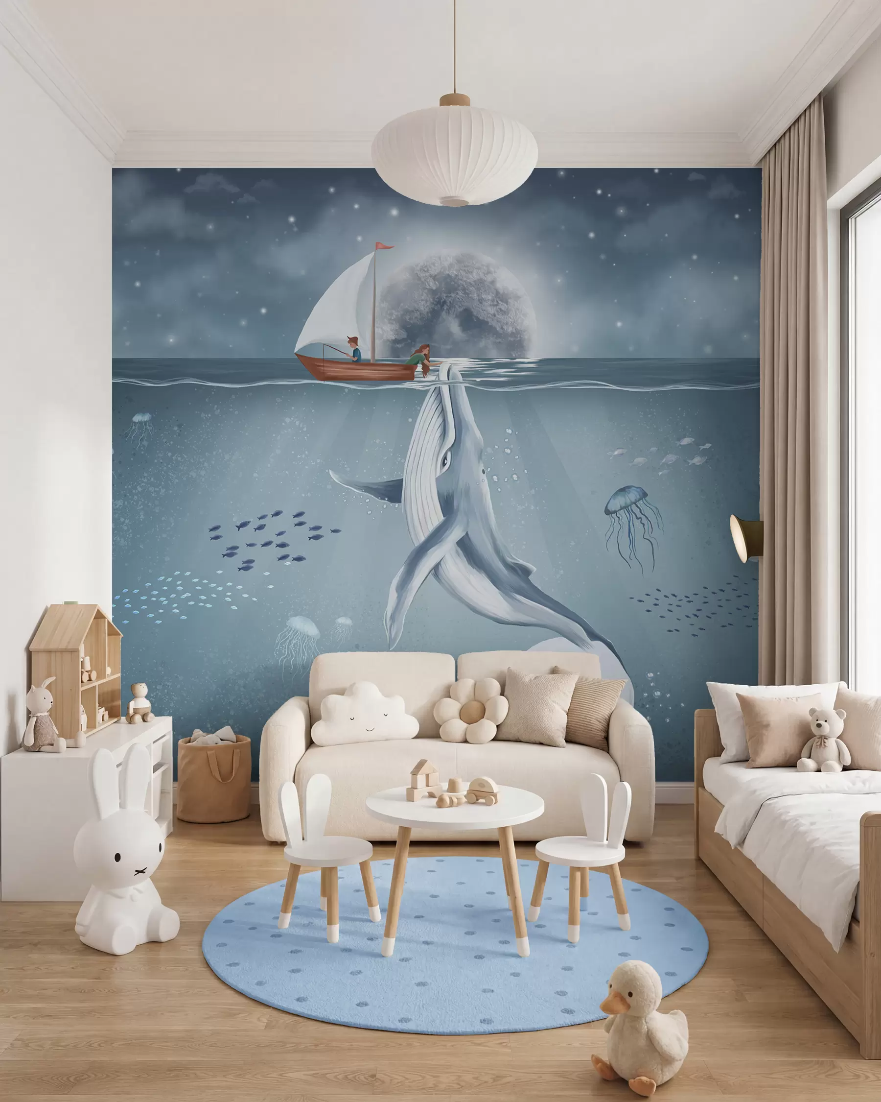 Fotobehang Ontmoeting bij maanlicht w02476