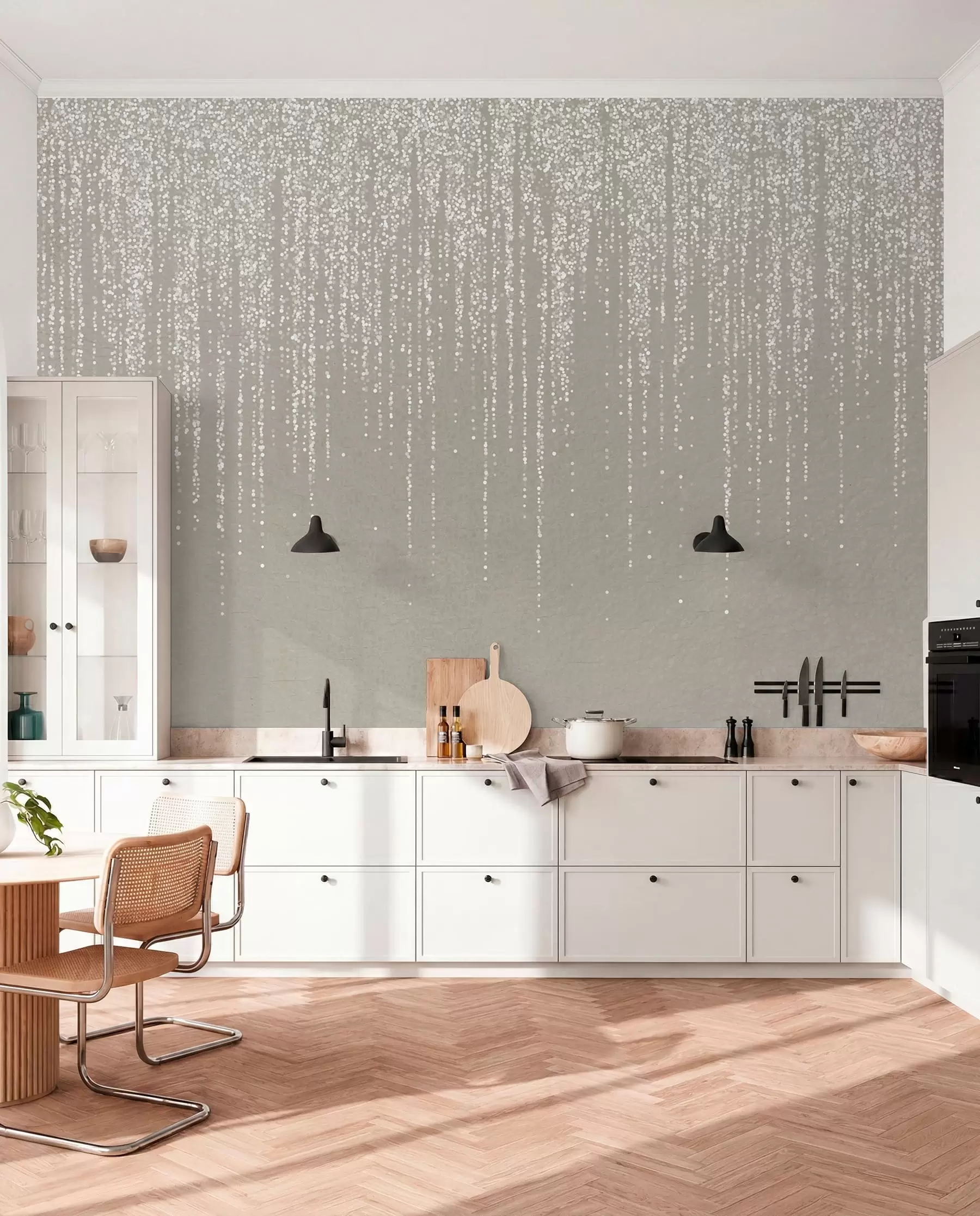 Fotobehang Regen van kralen w08470