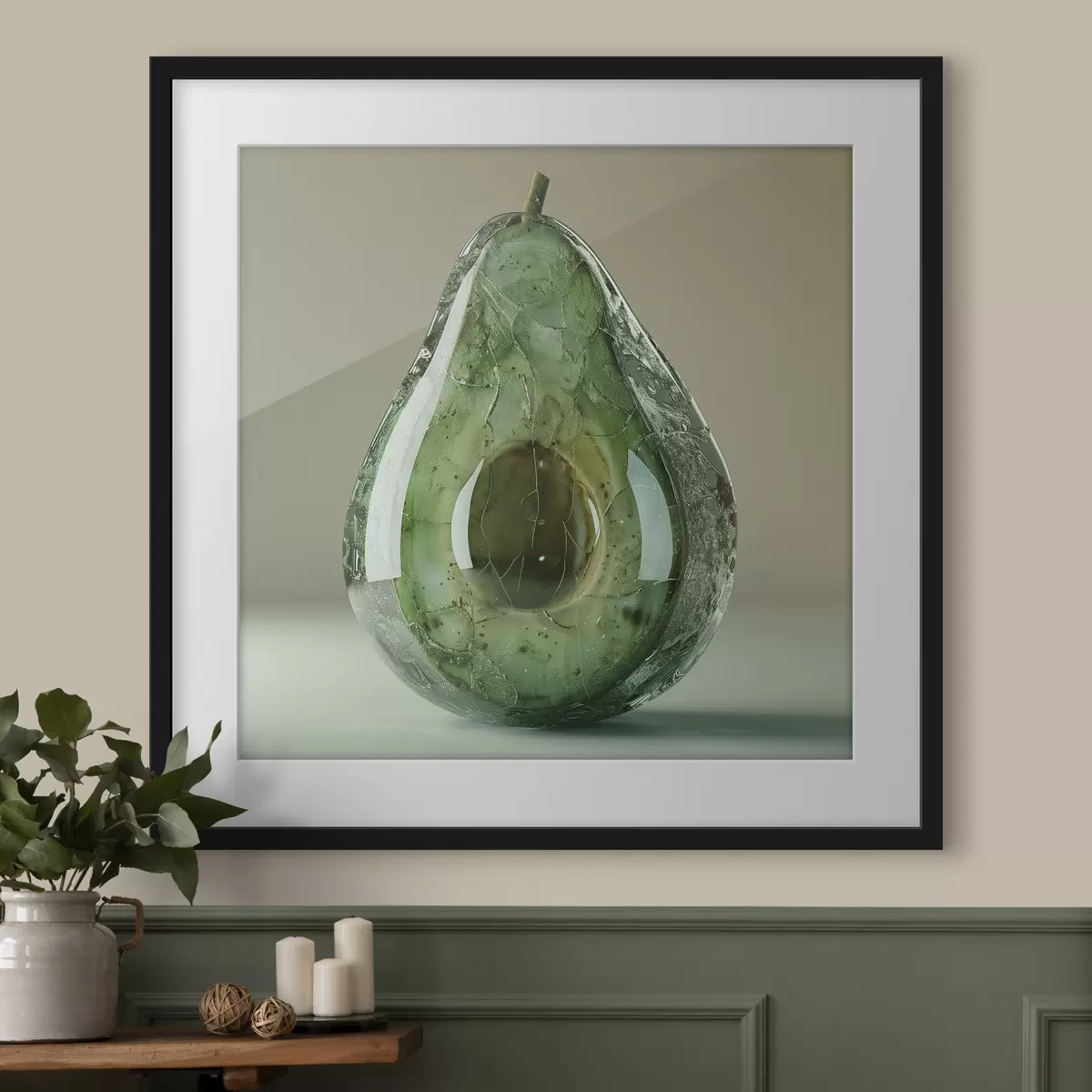 Poster Groenten, glas avocado f42068
