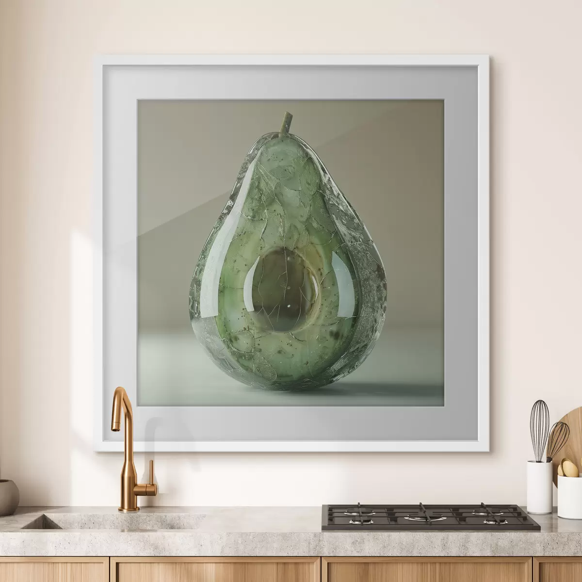 Poster Groenten, glas avocado f42068