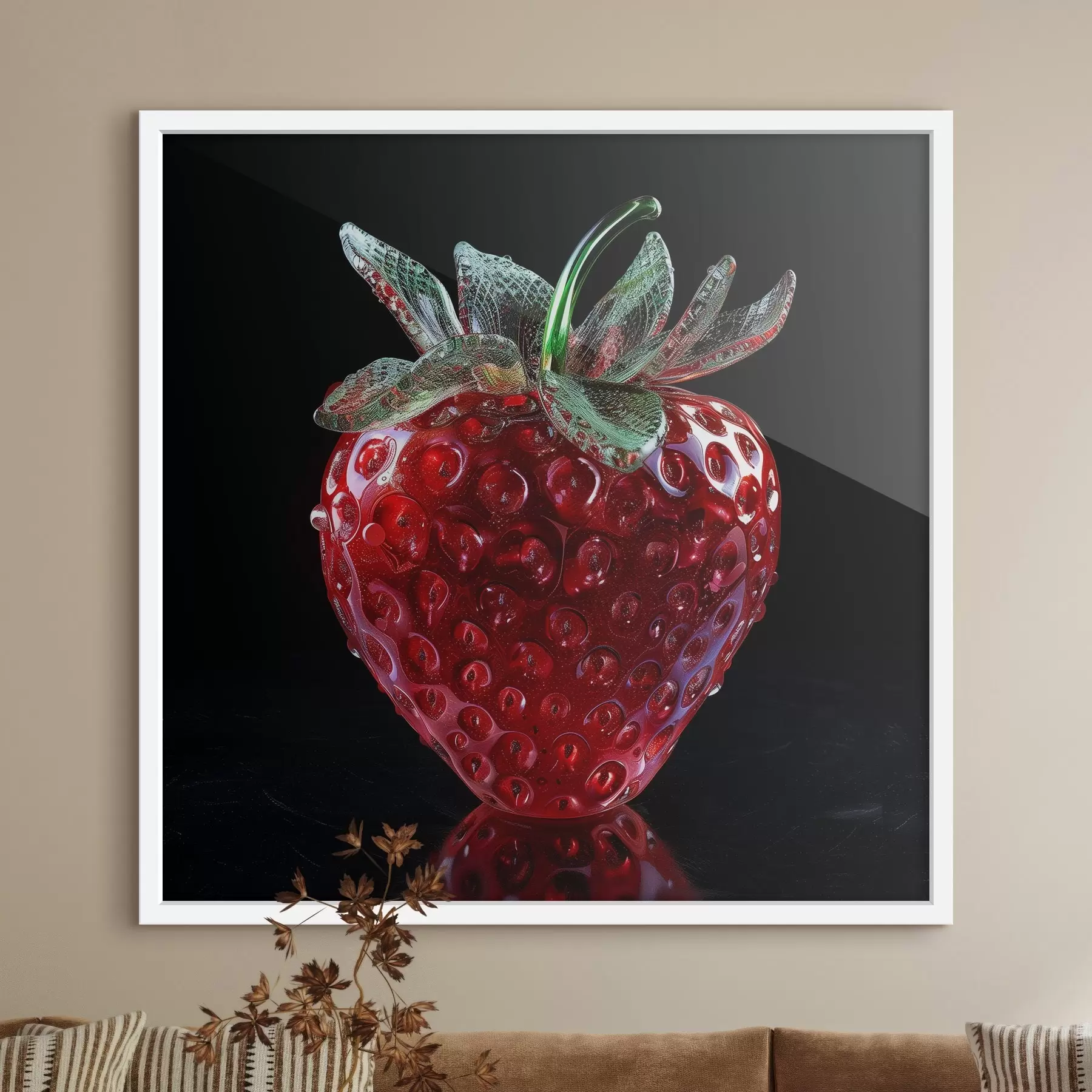 Fotobehang Fruit, sappige rijpe aardbeien f42074
