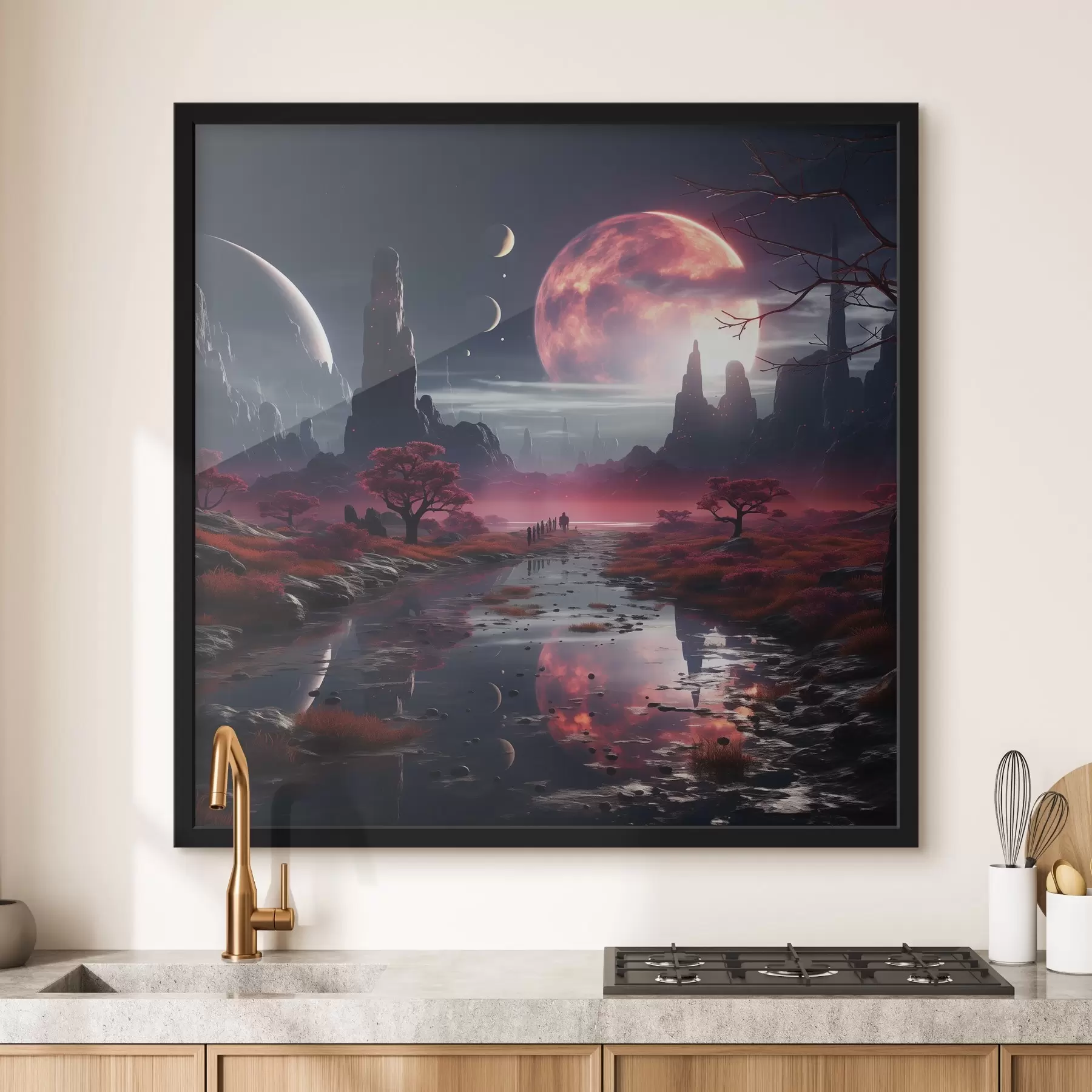 Fotobehang Mystieke reis naar vreemde rode kusten f37391