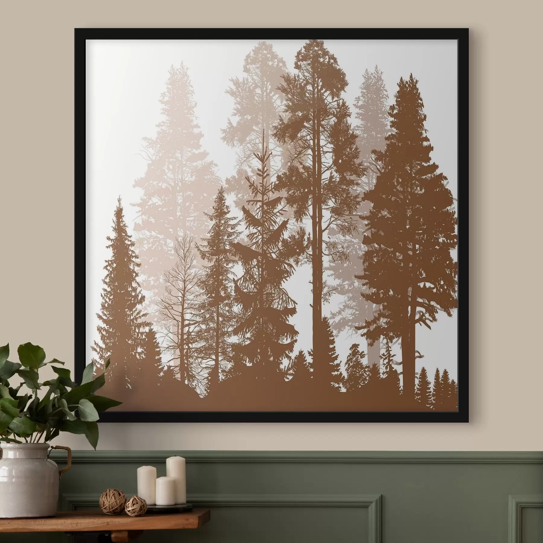 Fotobehang Groep bomen in het bos f38229