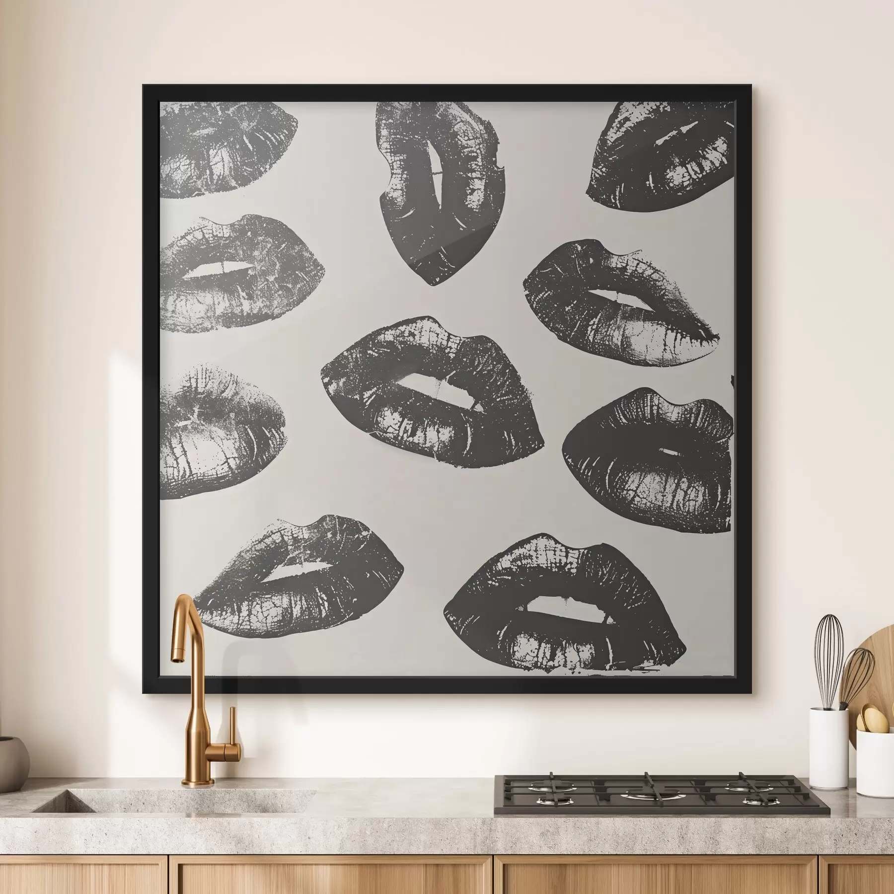 Fotobehang Groep lipafdrukken f38416