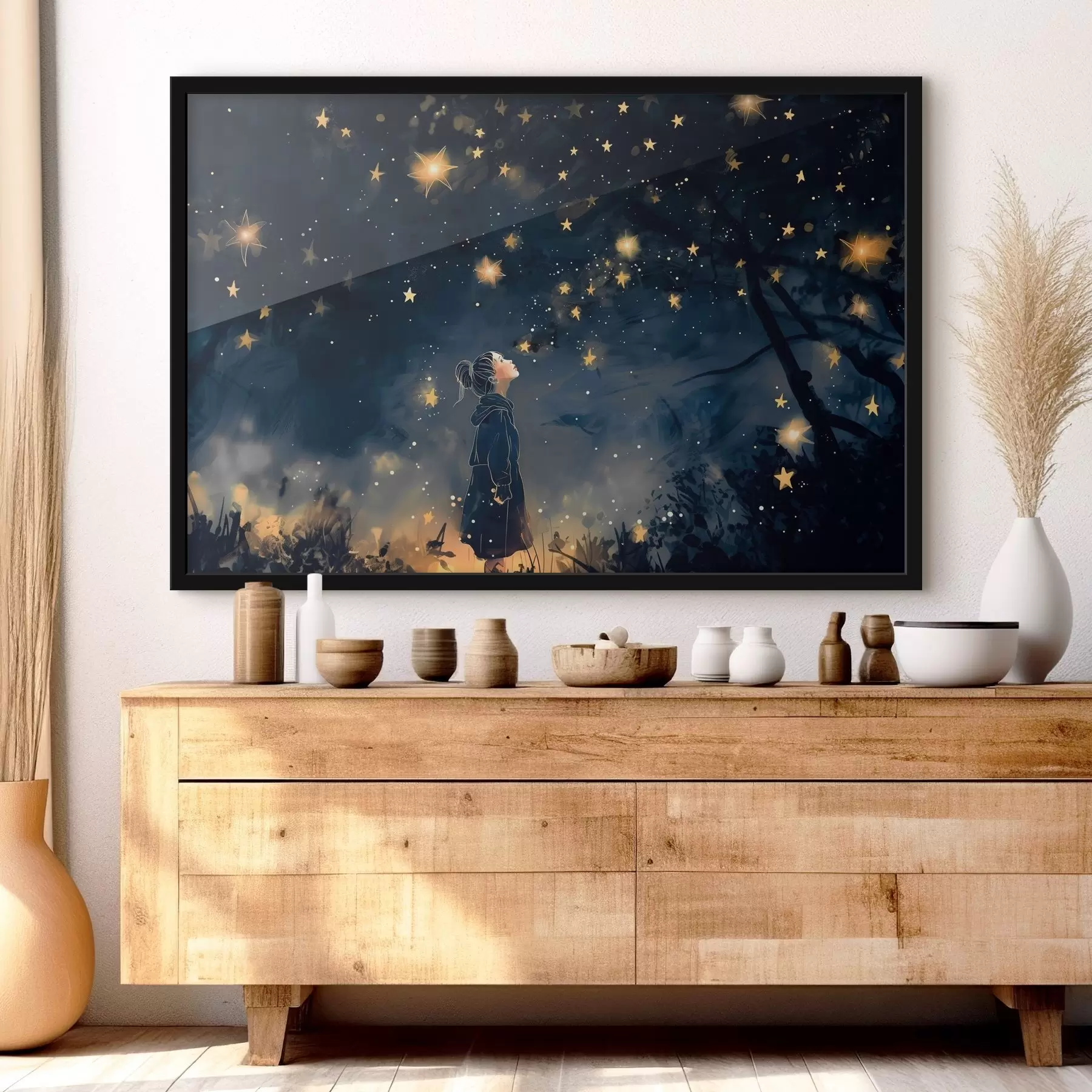 Fotobehang Dromend onder een sterrenhemel f38800