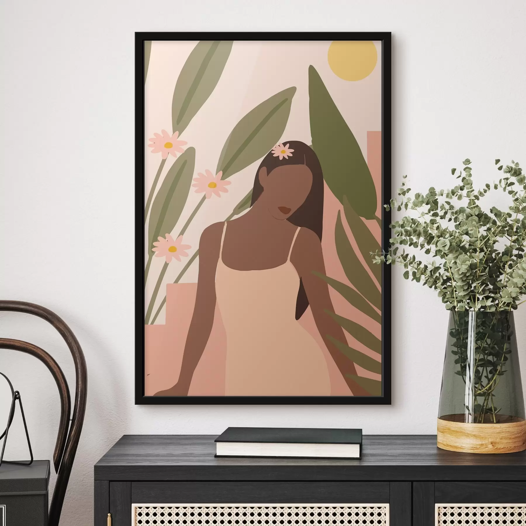 Fotobehang Zonnige vrede in de omarming van de natuur f36398