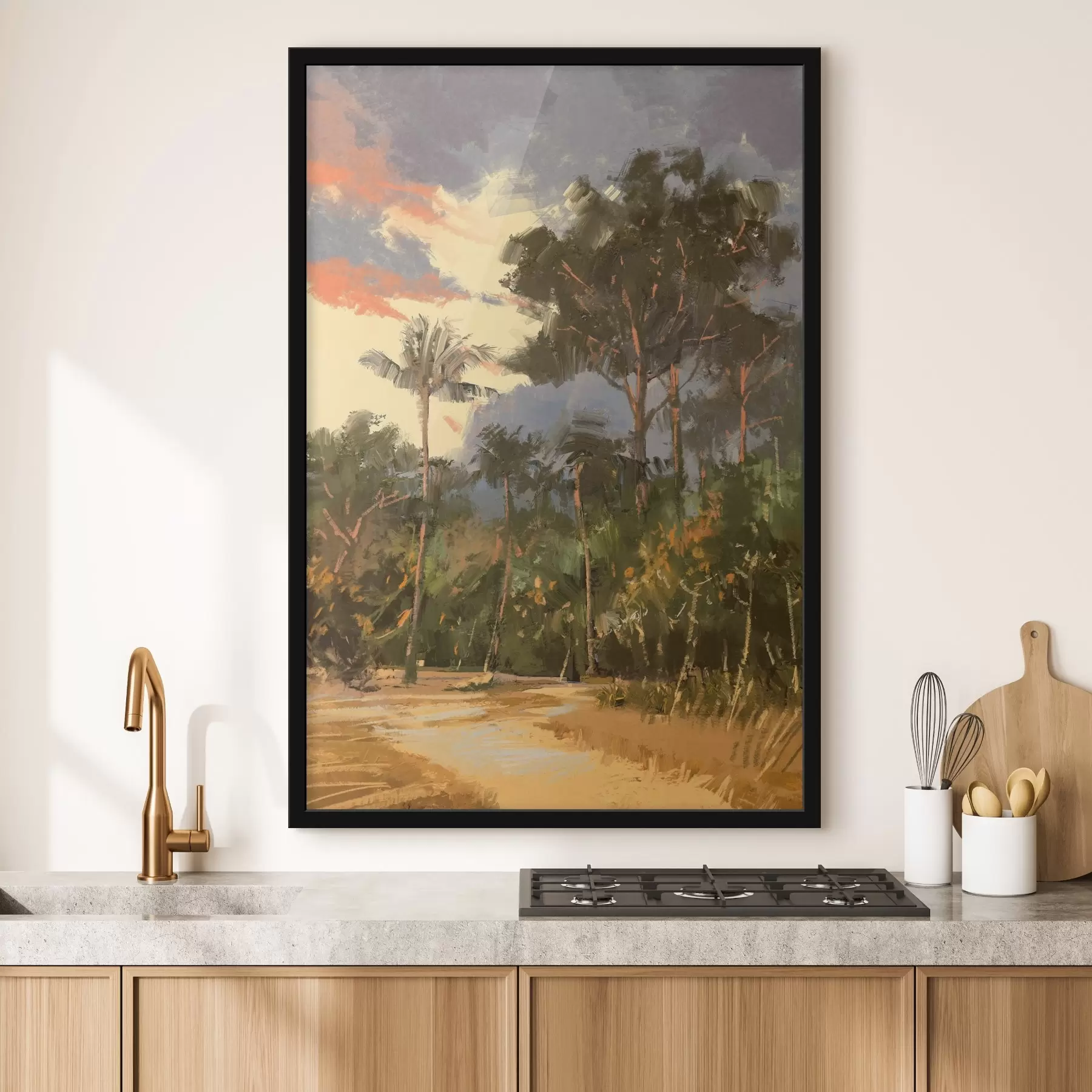 Fotobehang Beeld van bomen en struiken f37091