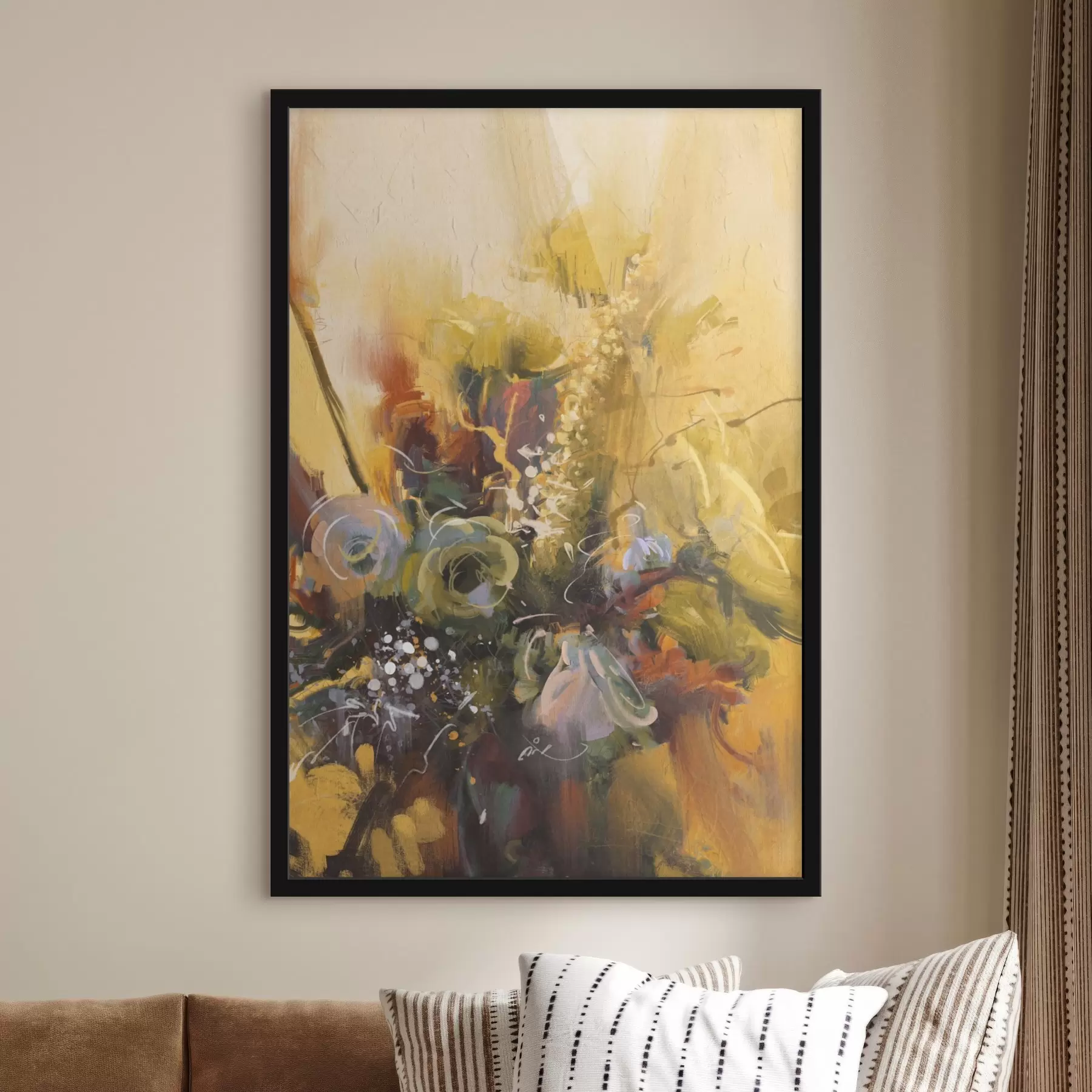 Fotobehang Bloemen in een vaas schilderen f37100