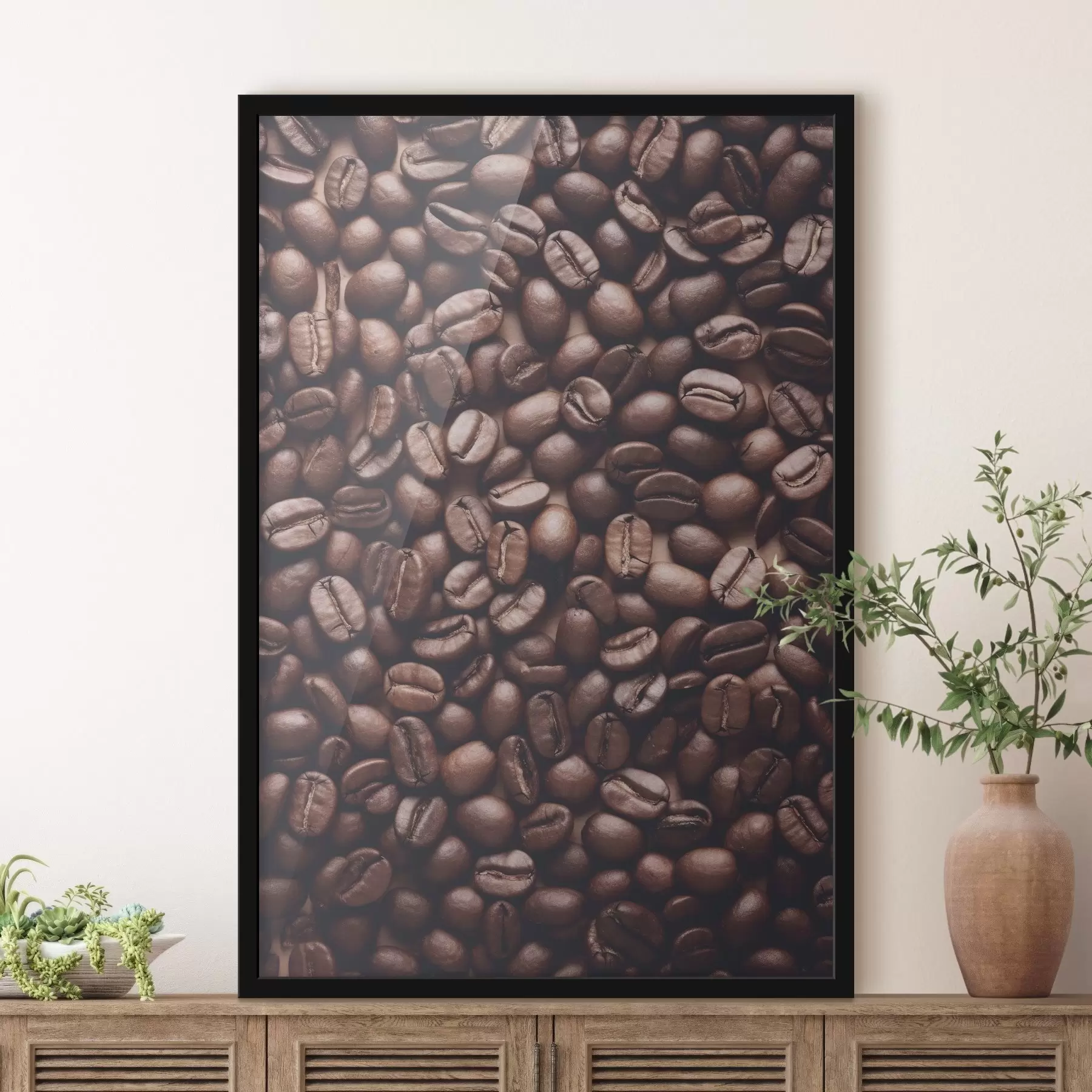 Fotobehang Stapel koffiebonen f37177