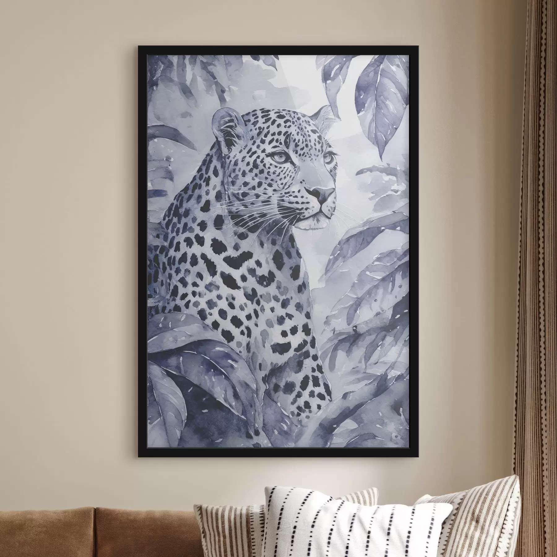 Fotobehang Aquarel van een luipaard f37341v1