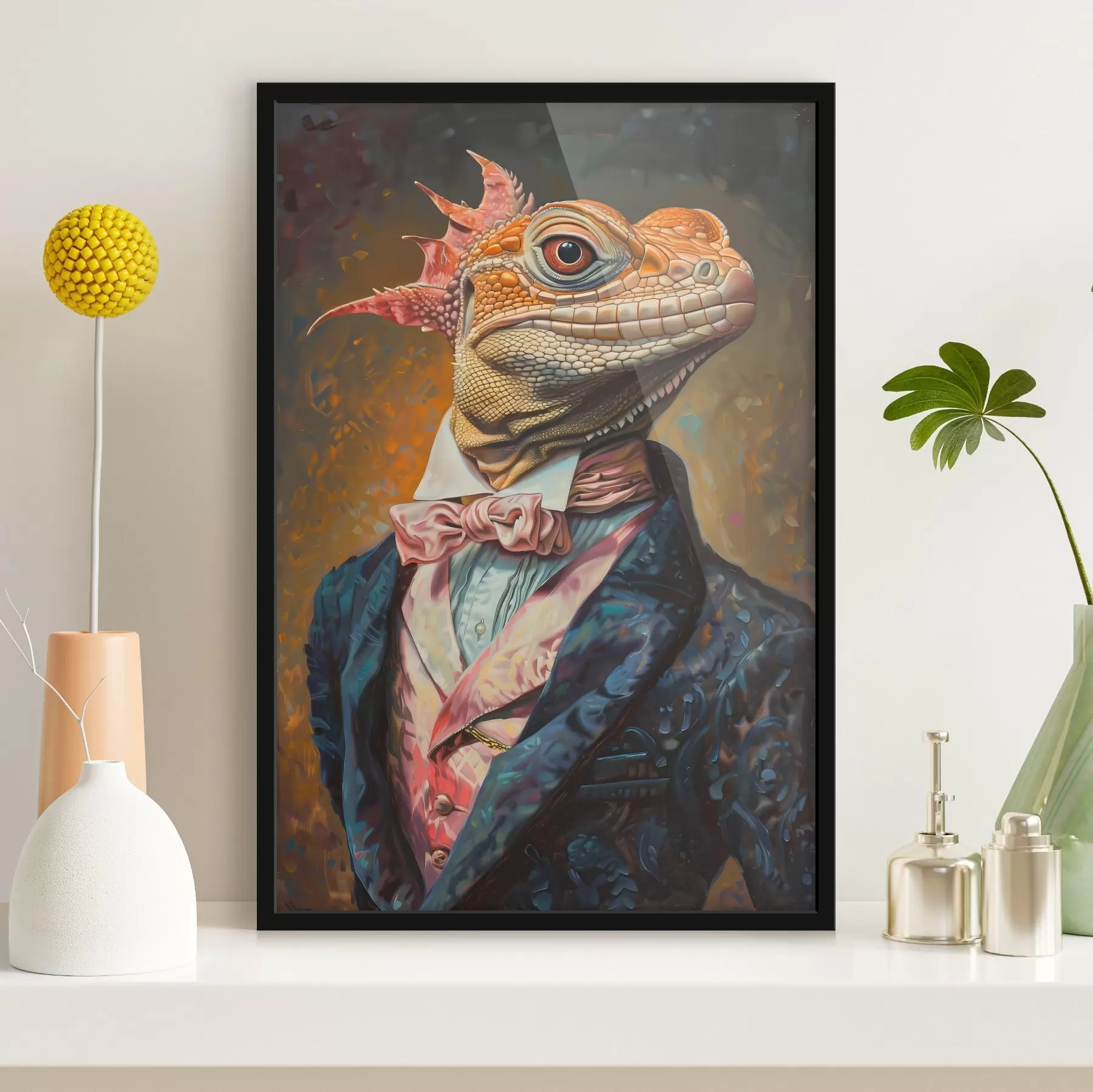 Fotobehang Hagedis in een pak f38374