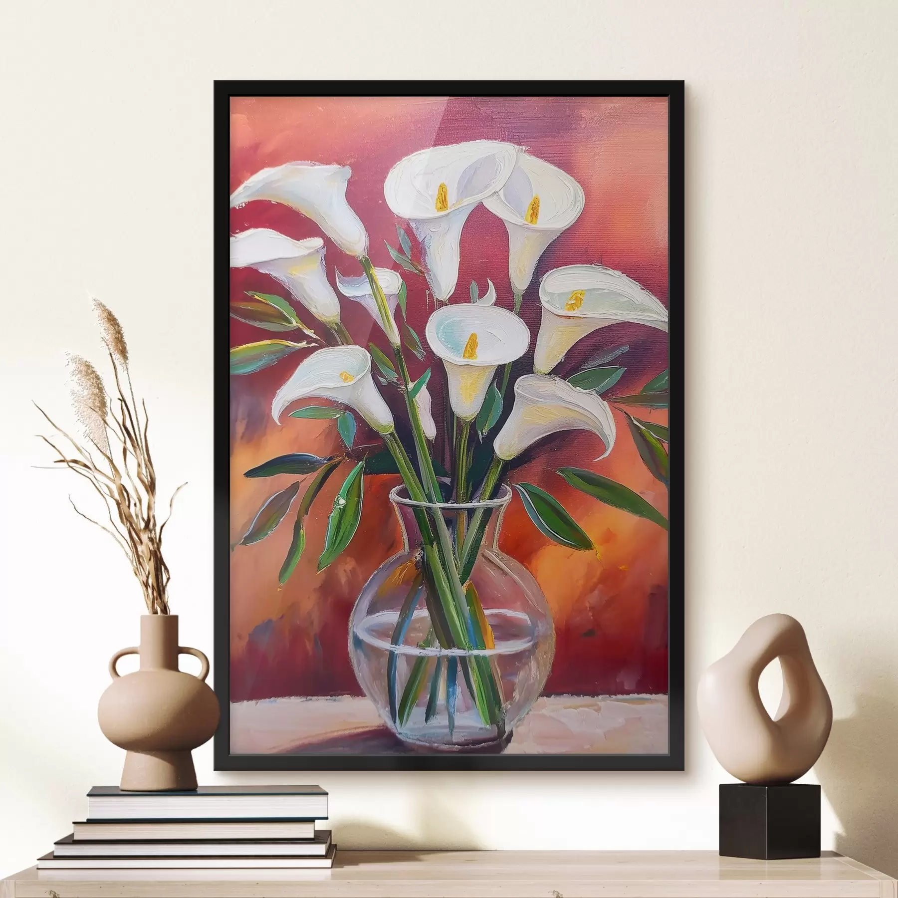 Fotobehang Beeld van witte bloemen in een vaas f38605