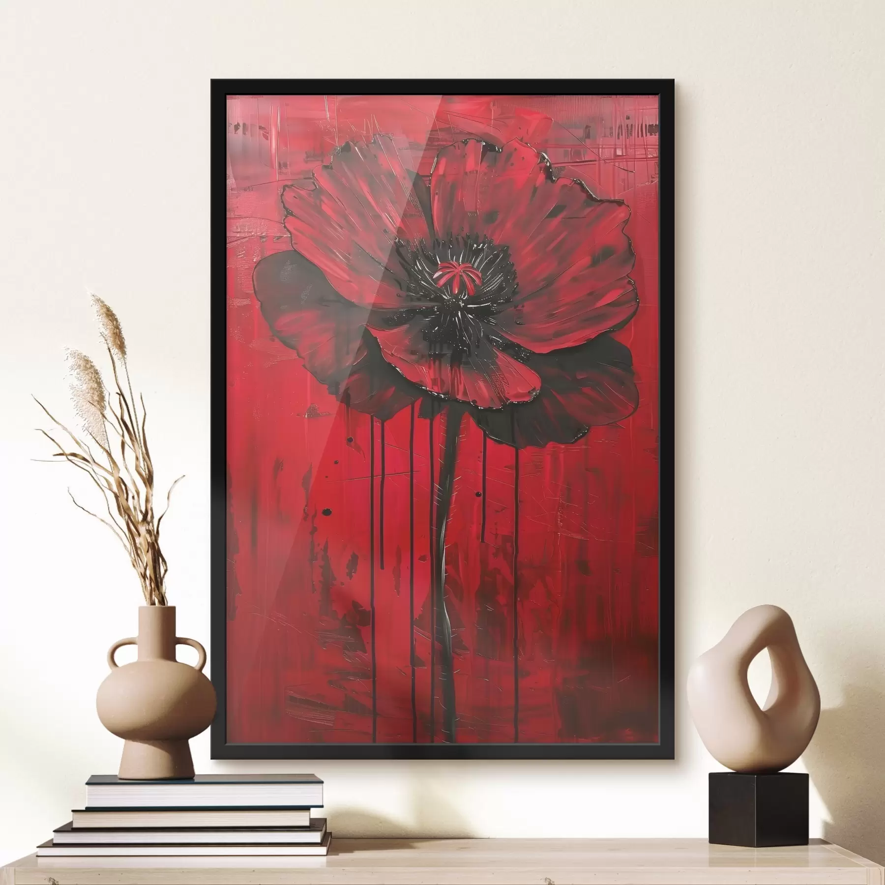Fotobehang Levendige bloem tegen een gedurfde achtergrond f38788