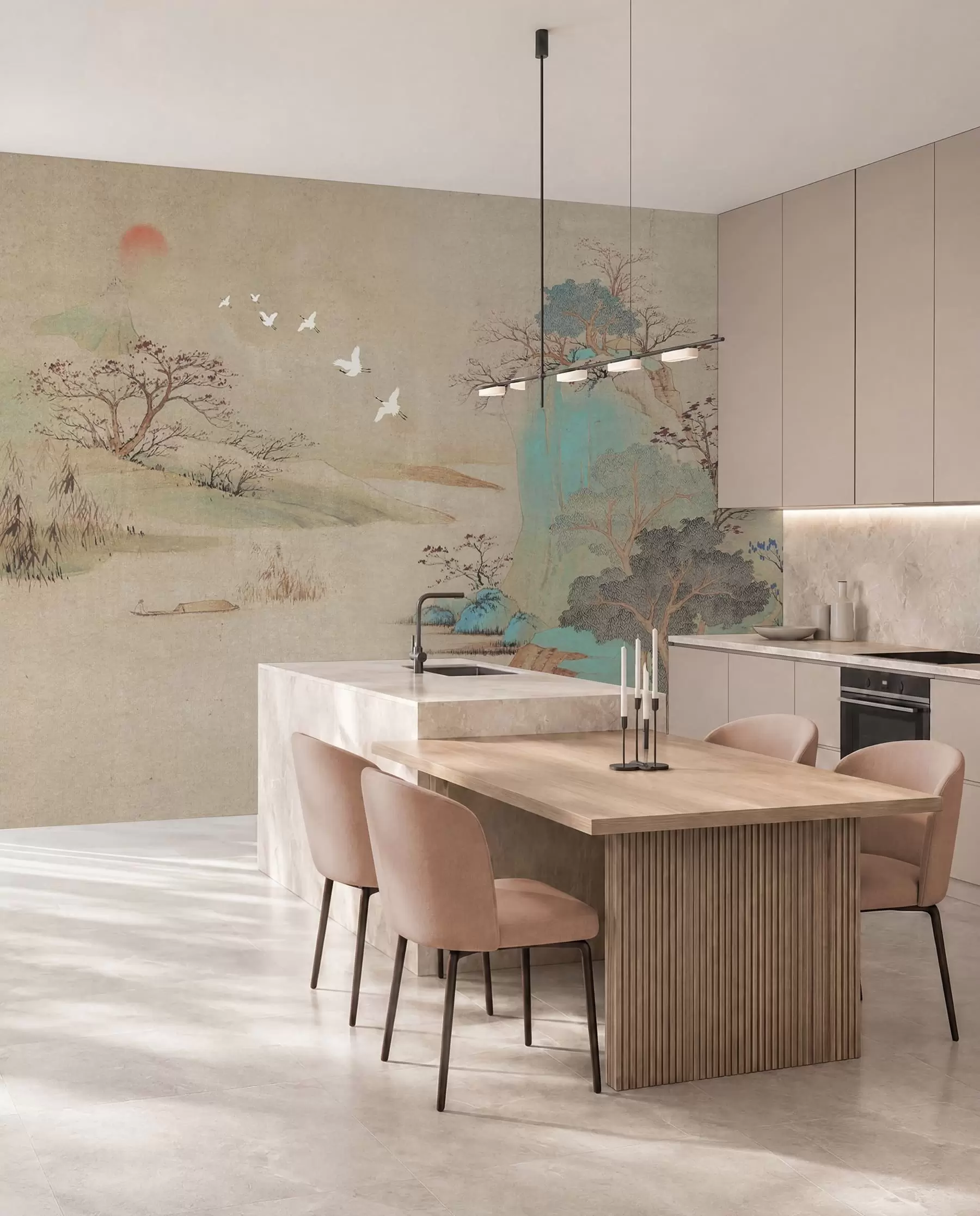 Fotobehang Landschap in Chinese stijl u42038