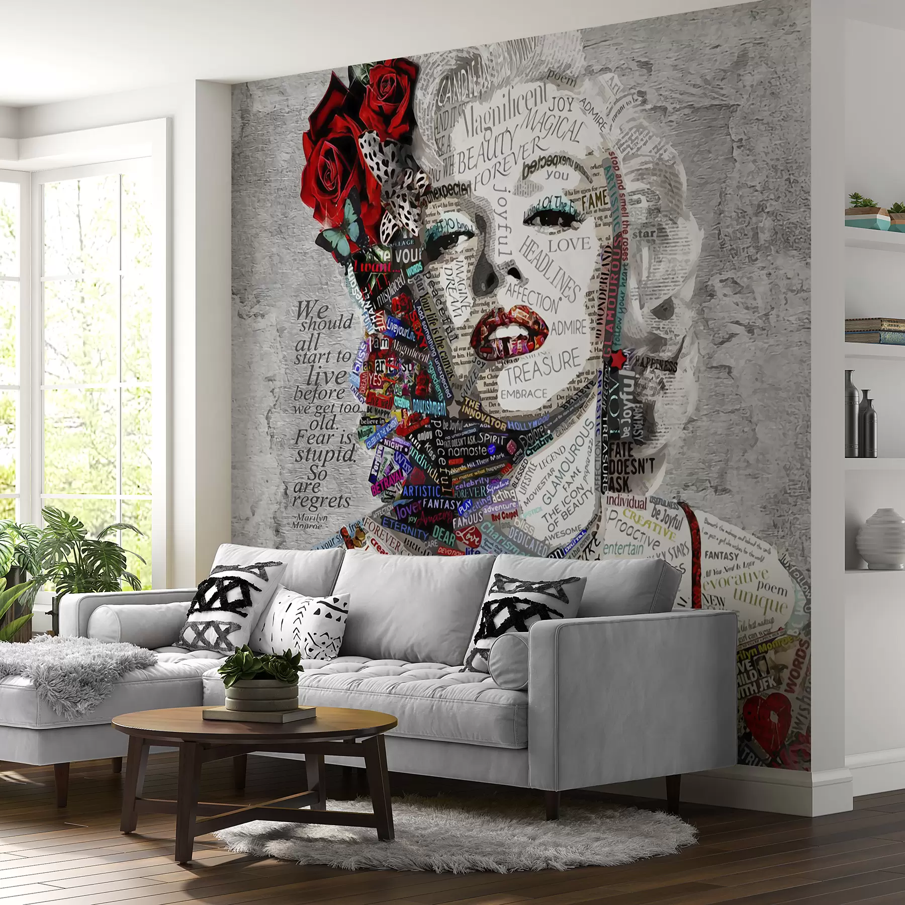 Fotobehang Abstract portret van Marilyn Monroe u45698