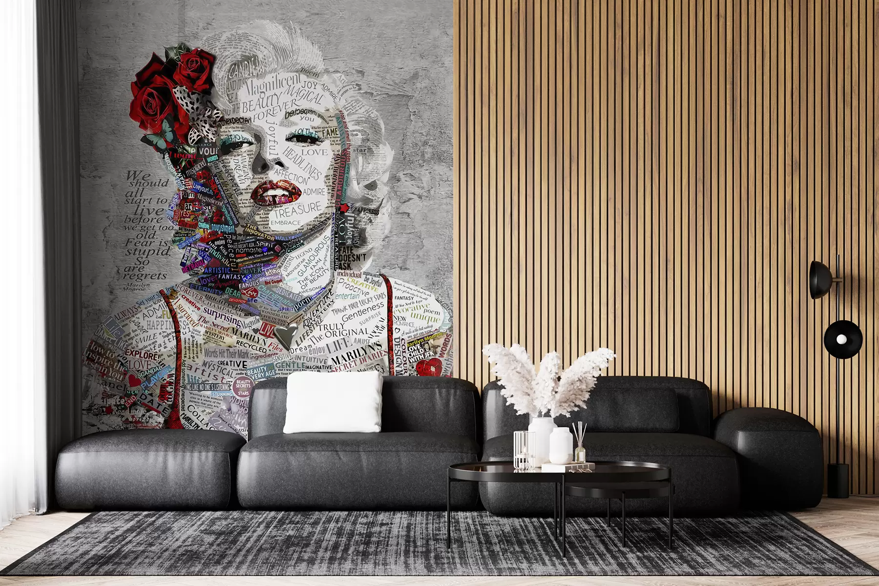 Fotobehang Abstract portret van Marilyn Monroe u45698