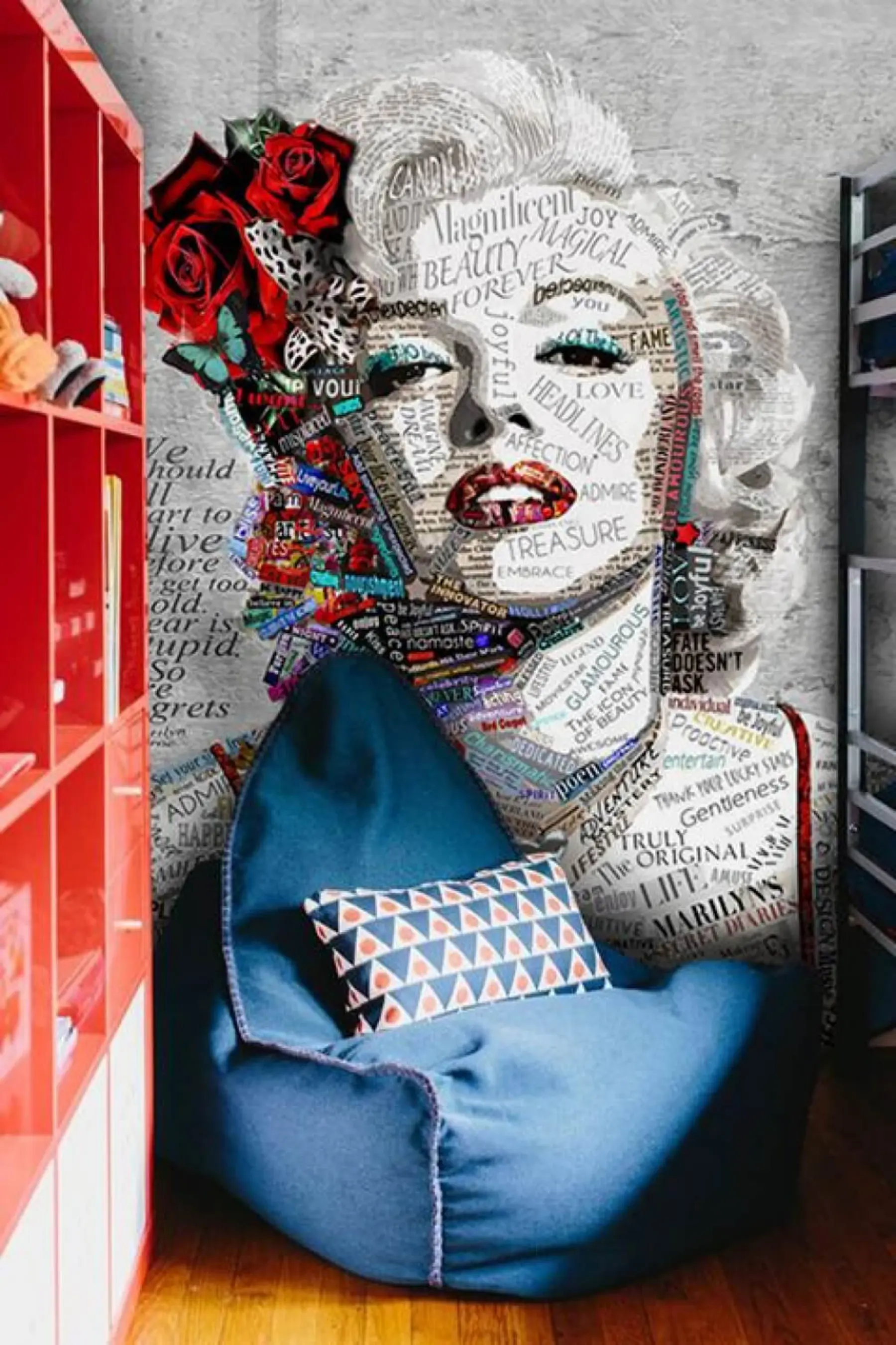 Fotobehang Abstract portret van Marilyn Monroe u45698