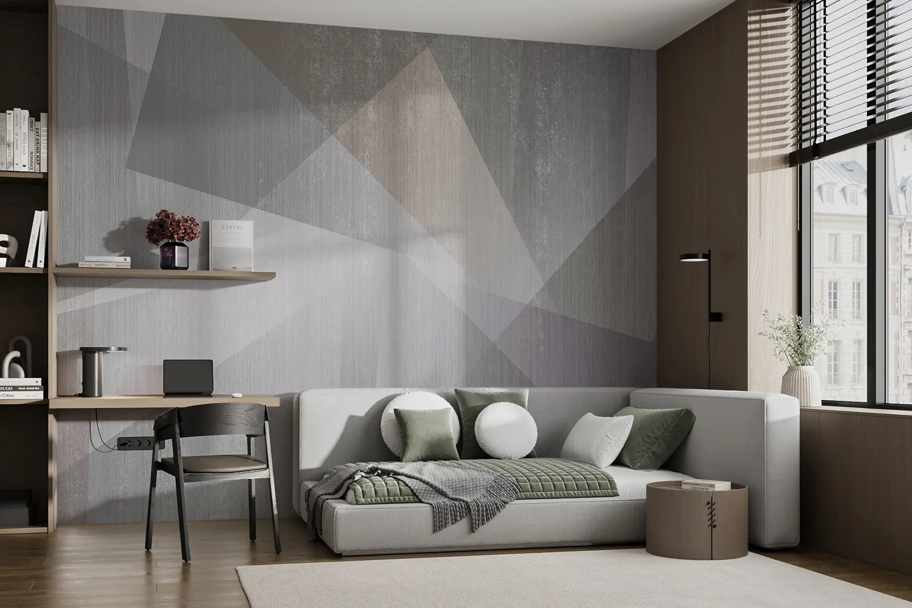 Fotobehang Rechthoek, grijs e art u45929