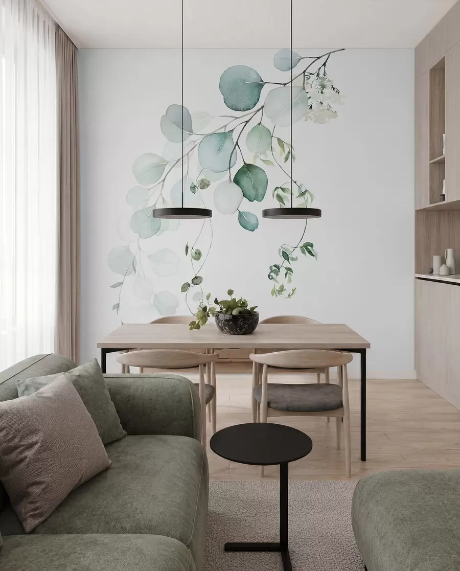 Fotobehang Tak met bladeren u51026
