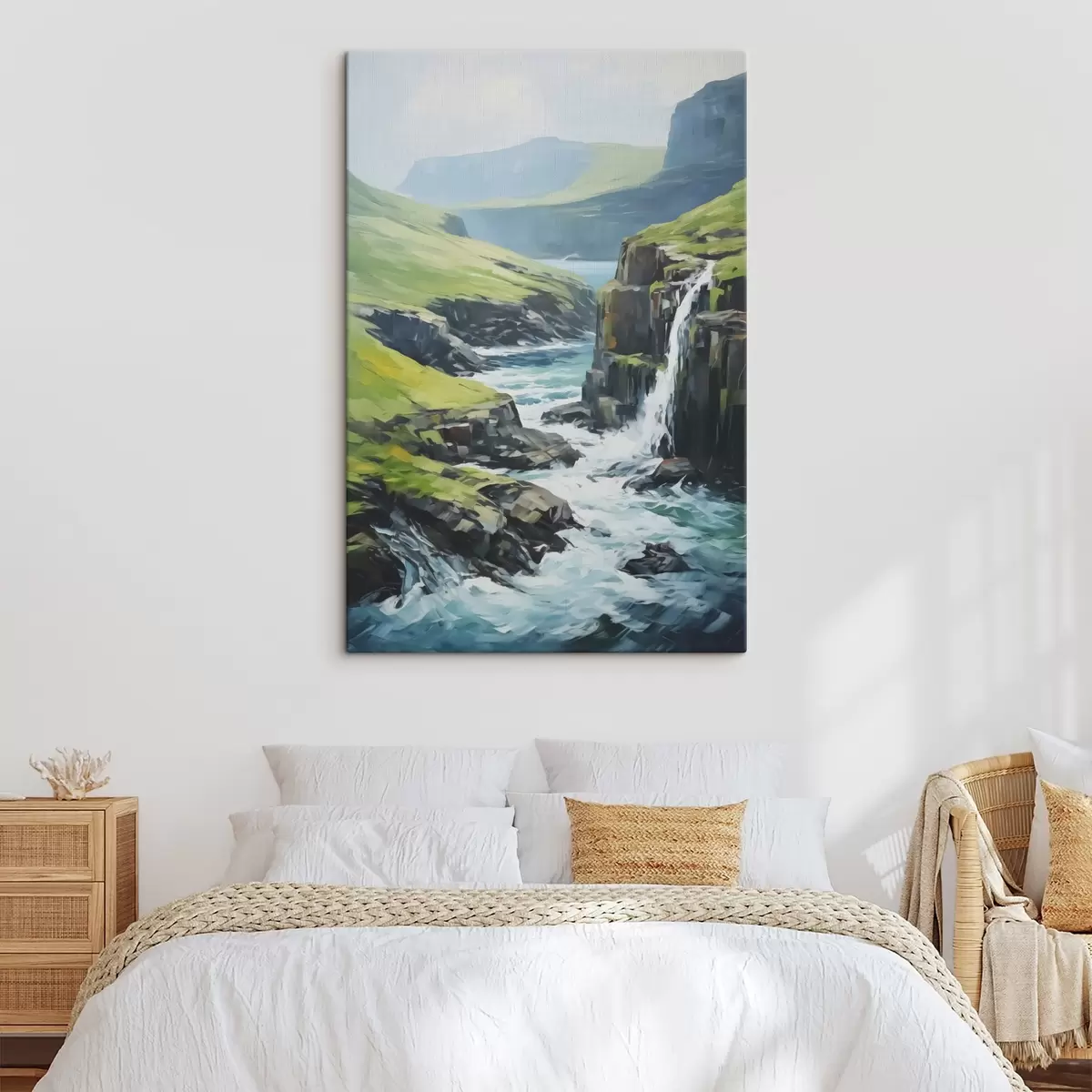  Schilderijen Rivier tussen fjorden imitatie van schilderij s42125