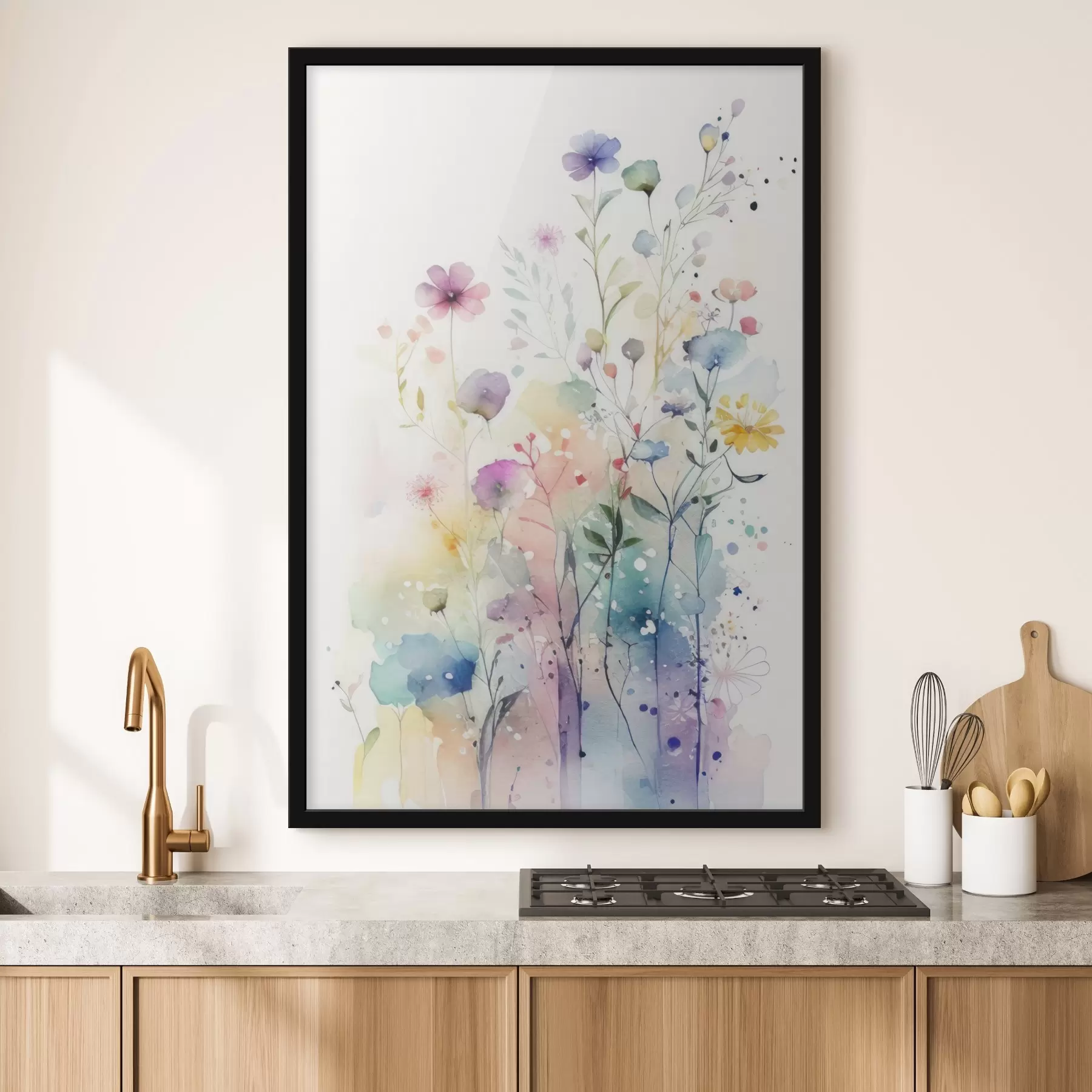 Fotobehang Aquarel bloemen f31227