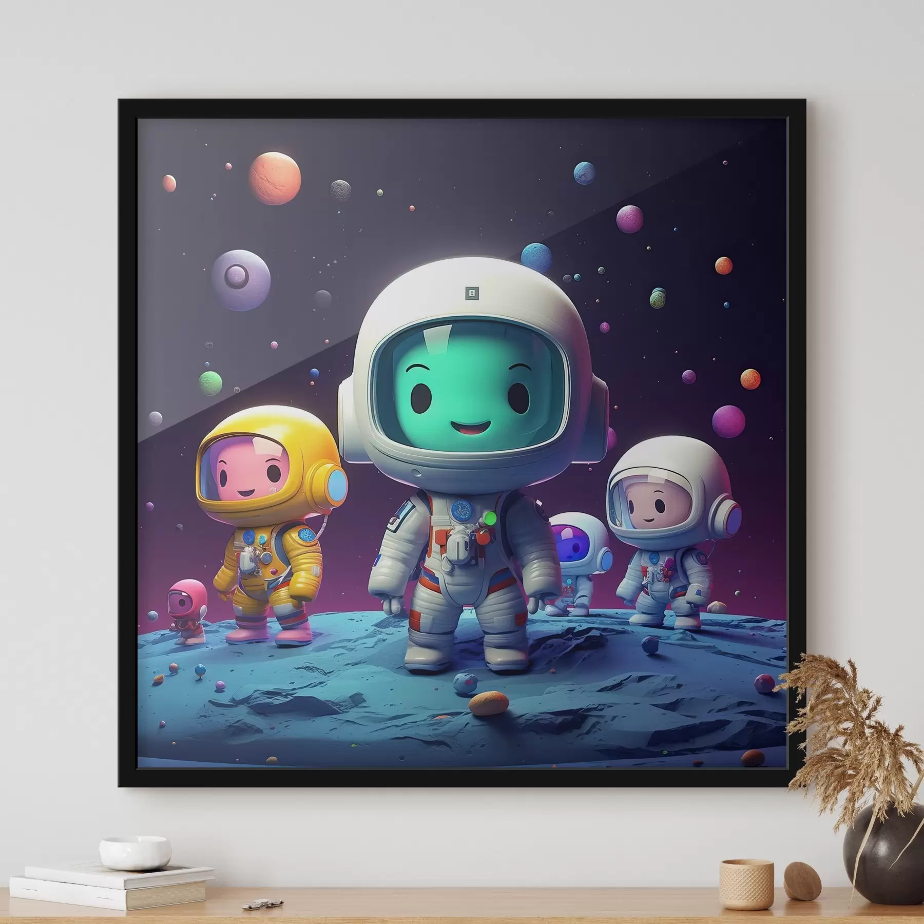 Fotobehang Eerste stappen op een onbekende planeet f32853