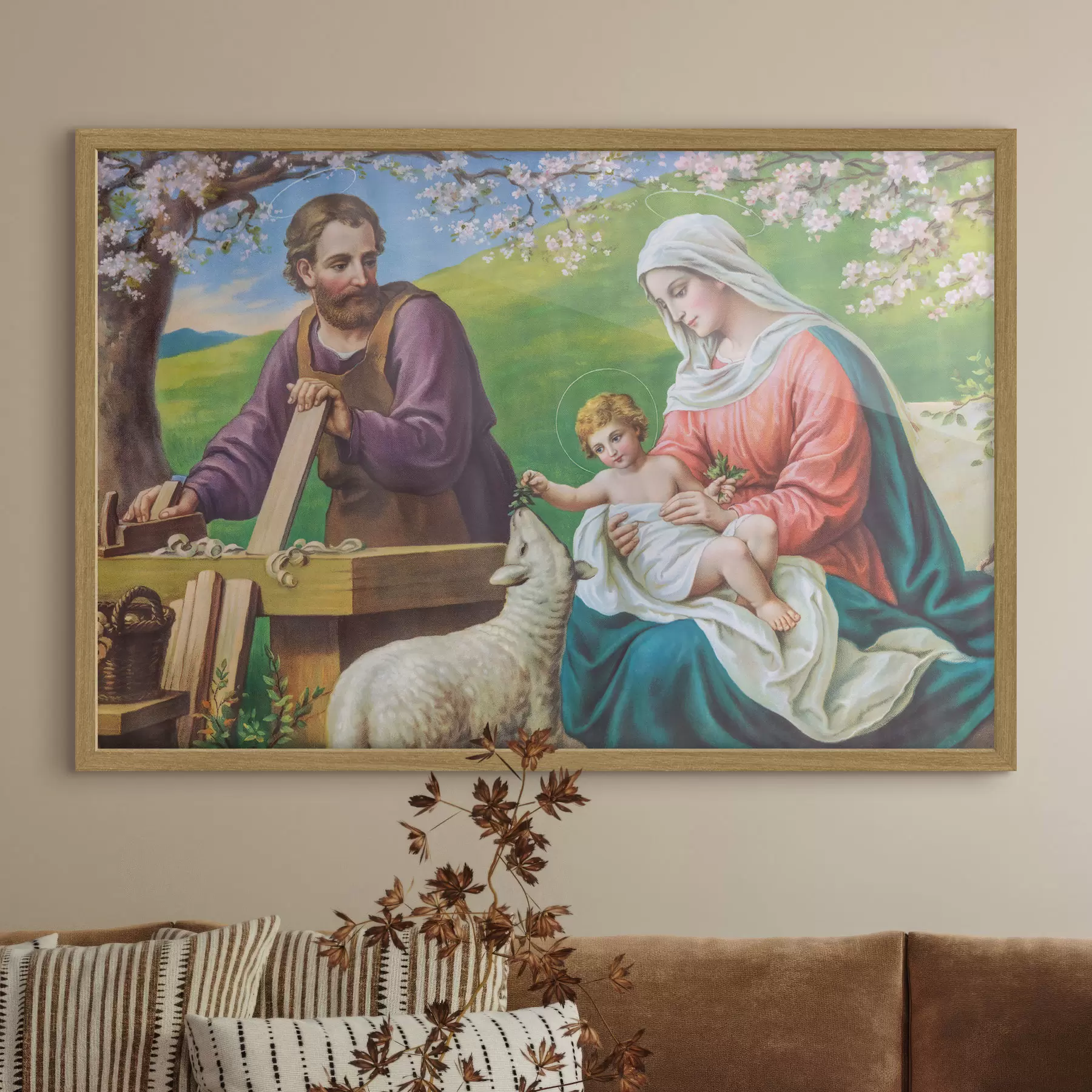 Fotobehang Beeld van de Heilige Familie f33496