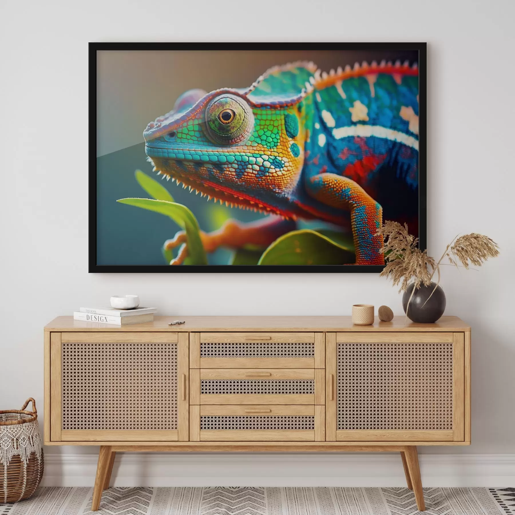 Fotobehang heldere kameleon f33540