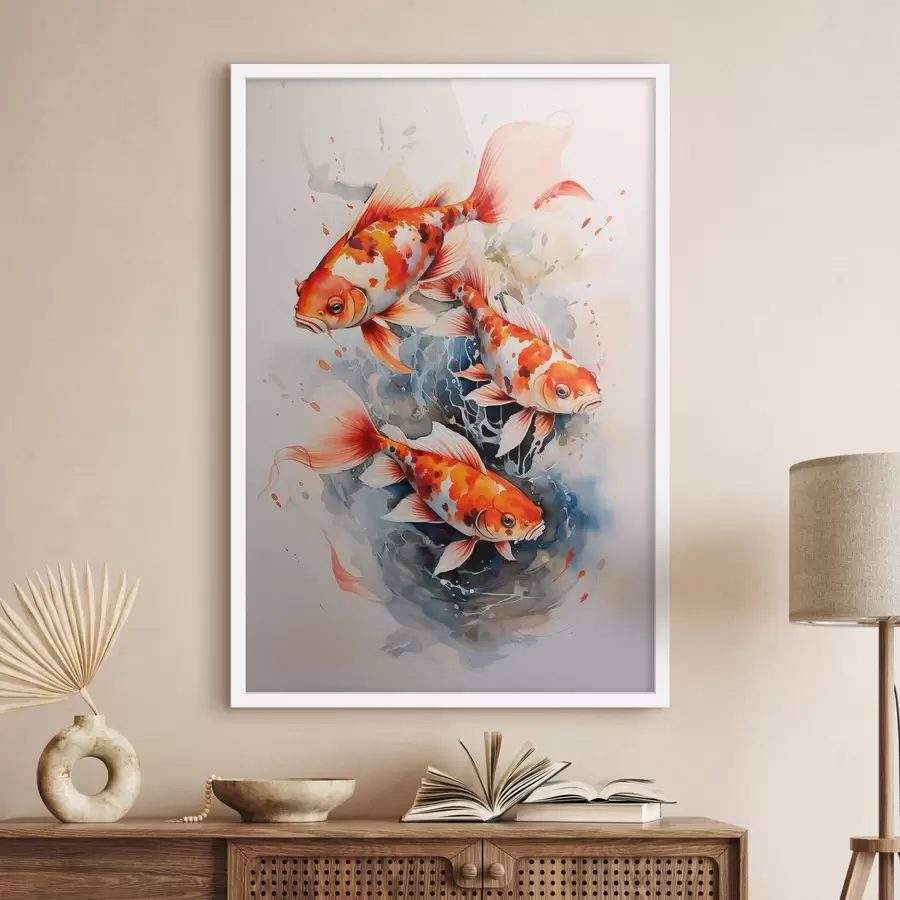 Fotobehang Koi in de vijver f34247