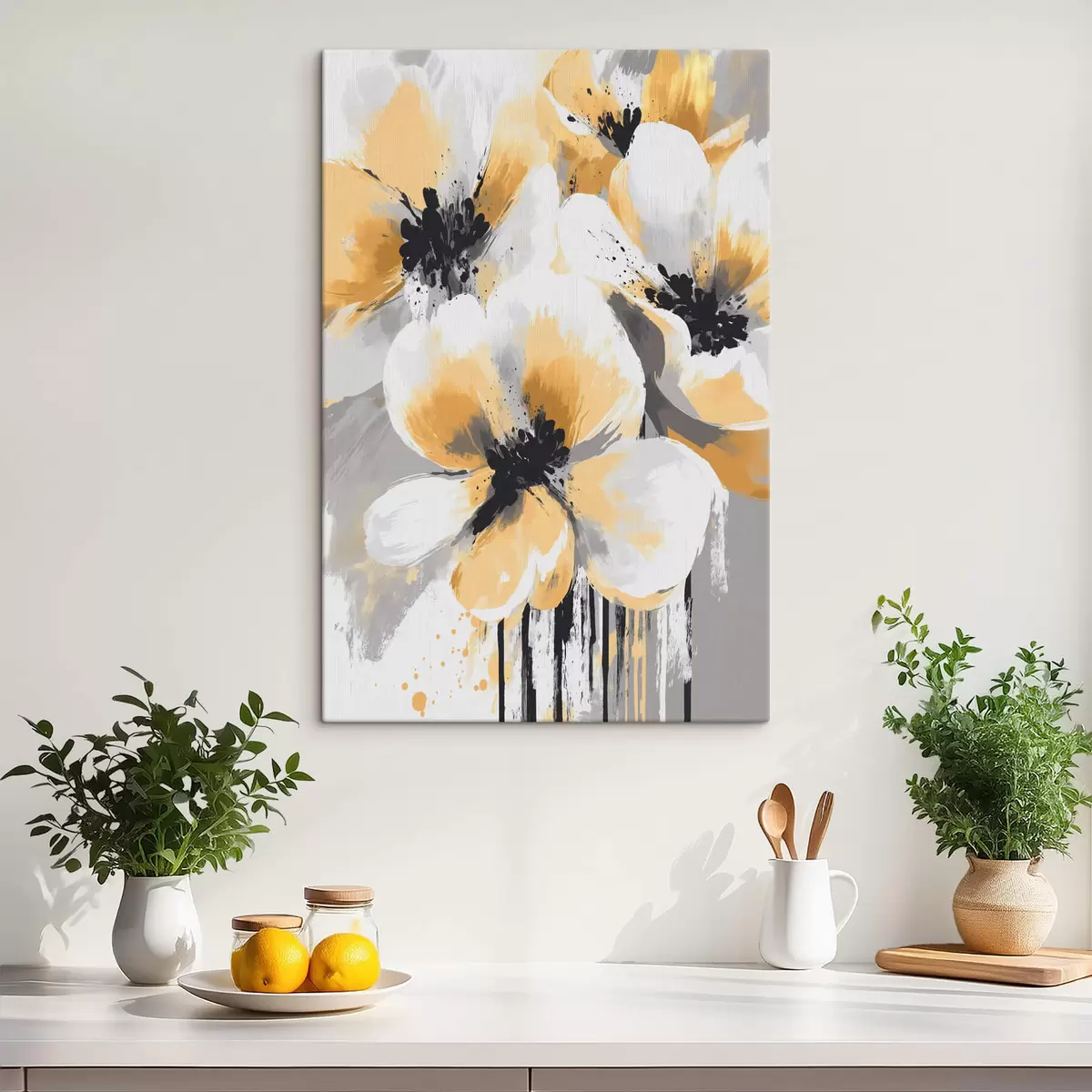  Schilderijen Abstracte bloemen s42109