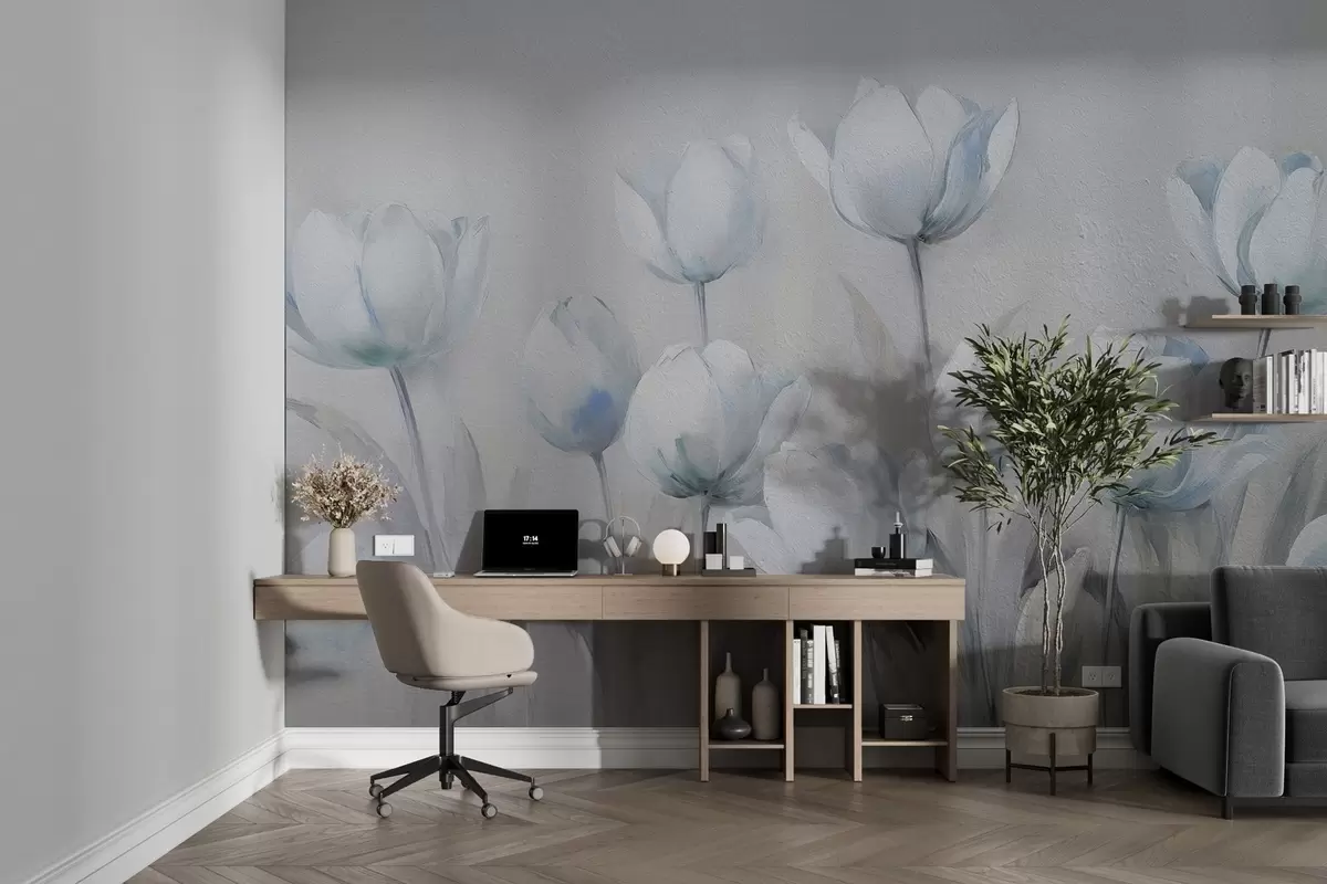 Fotobehang Tulpen in grungestijl w02618v1
