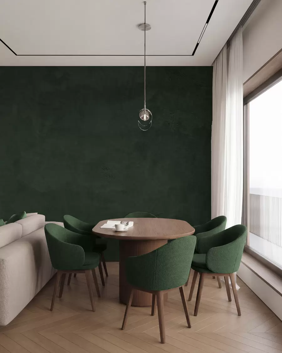 Fotobehang Beton in bosgroen w02553v1