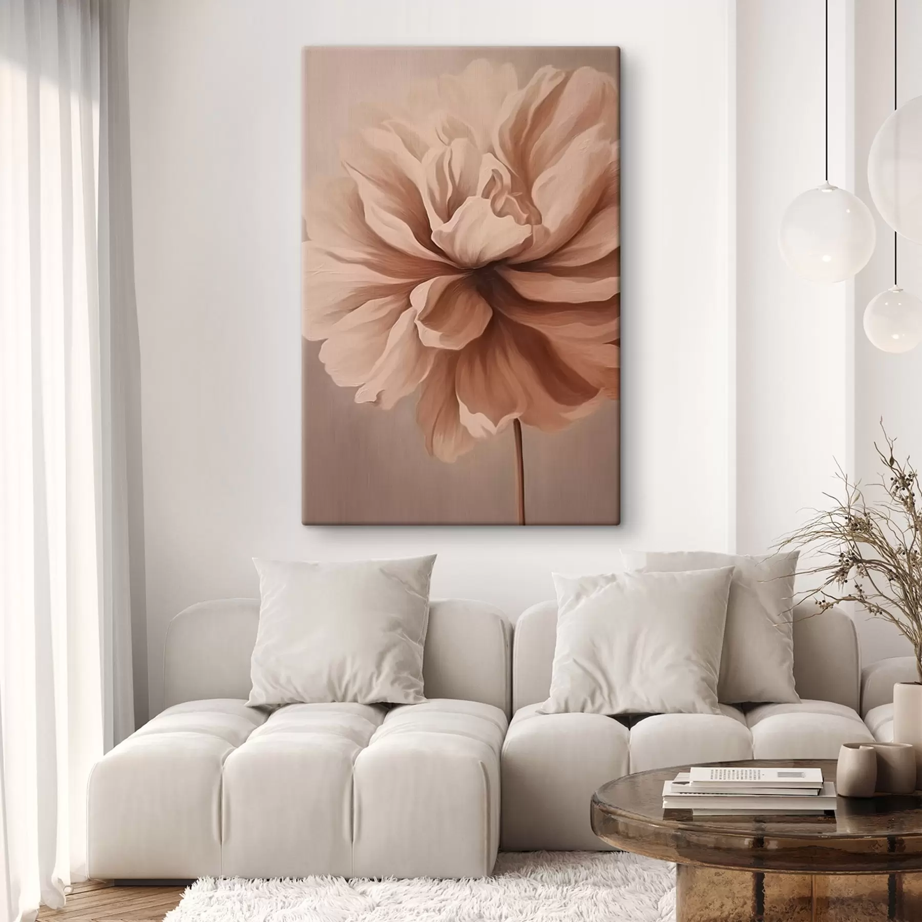  Schilderijen Een delicate bloem in zachte kleuren s42158