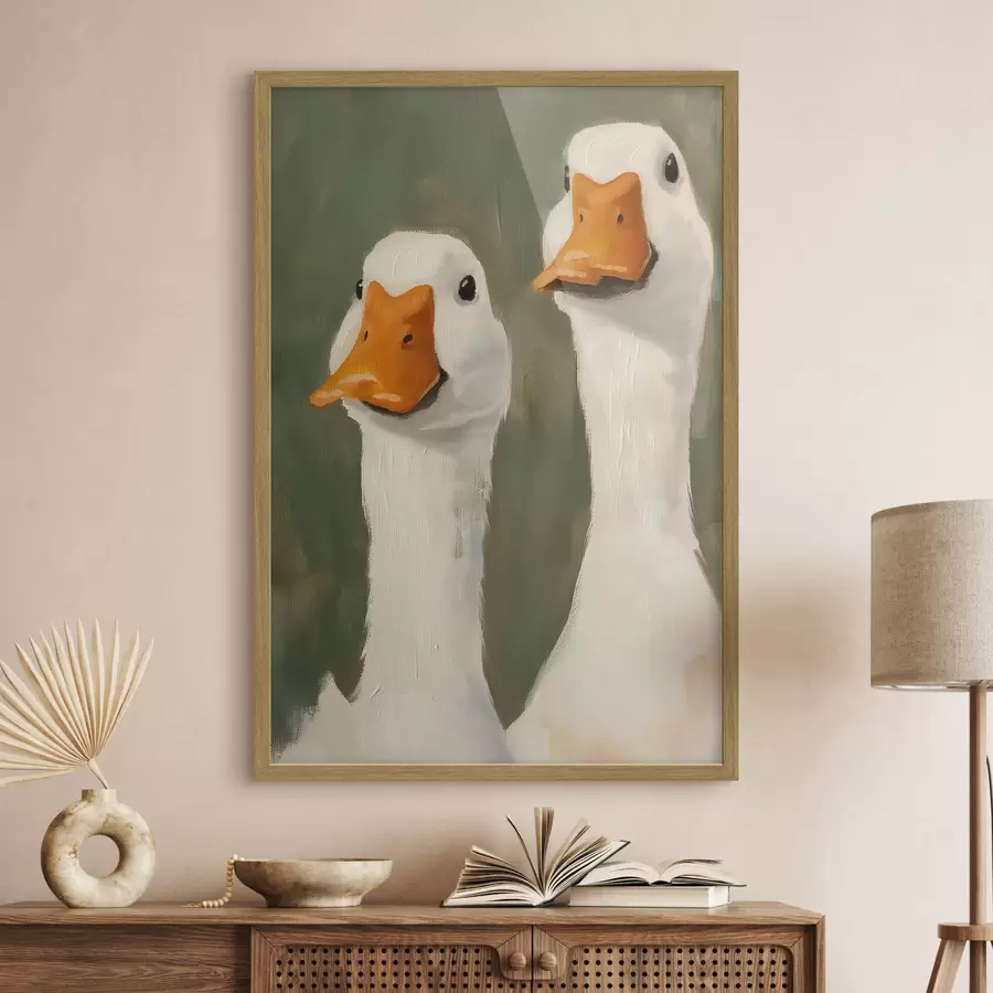 Fotobehang Twee ganzen f42152