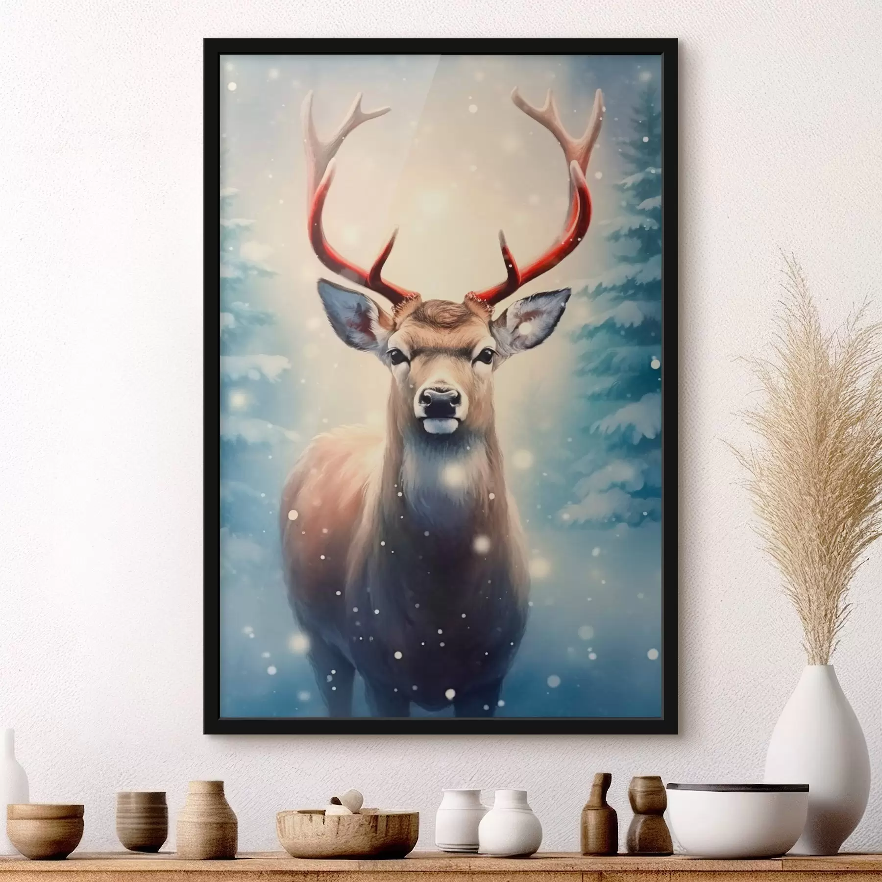 Fotobehang Winter rendieren f42169