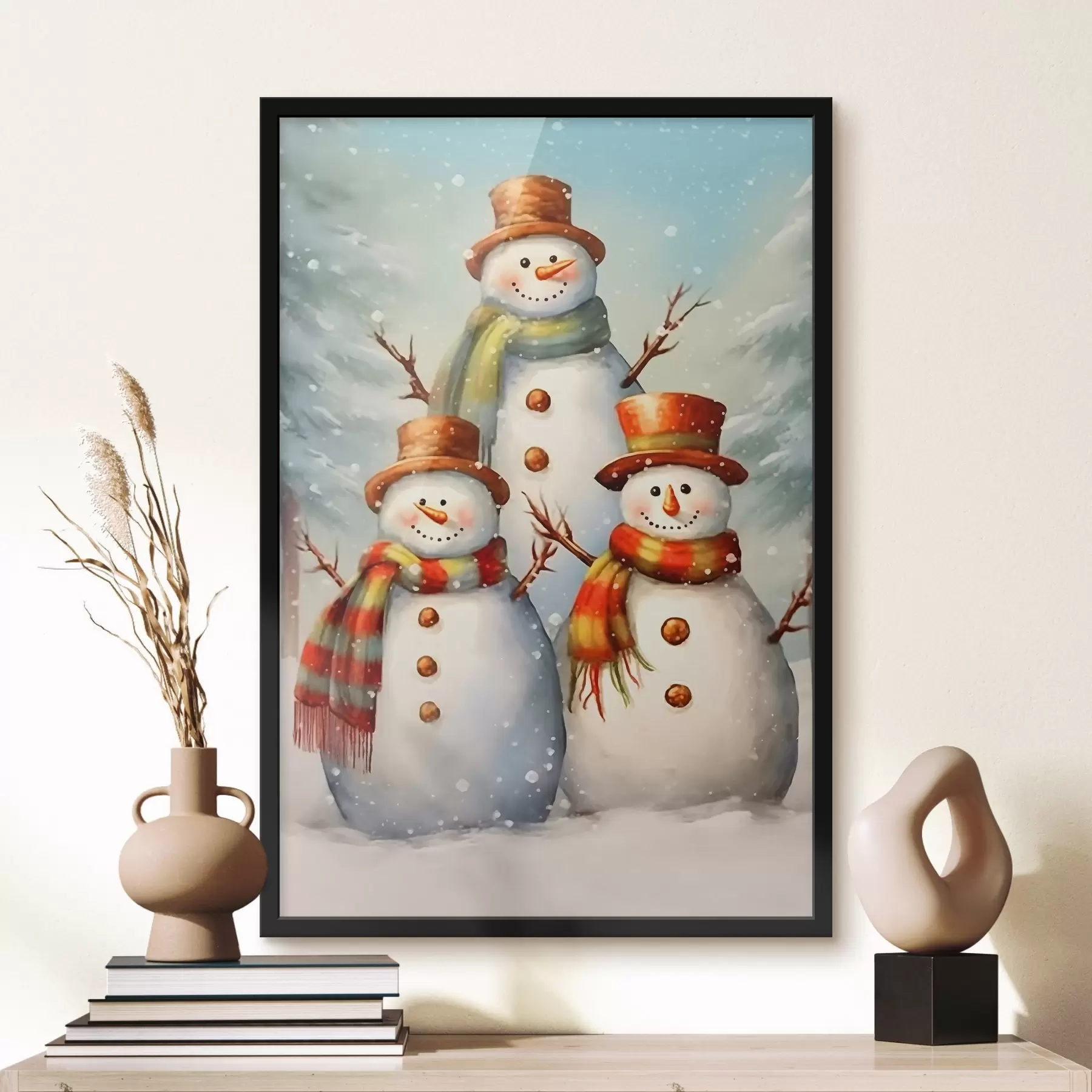 Fotobehang Sneeuwpoppen in de winter f42170