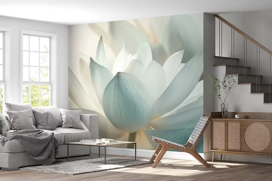 Fotobehang Elegante lotus in delicate tinten w08487