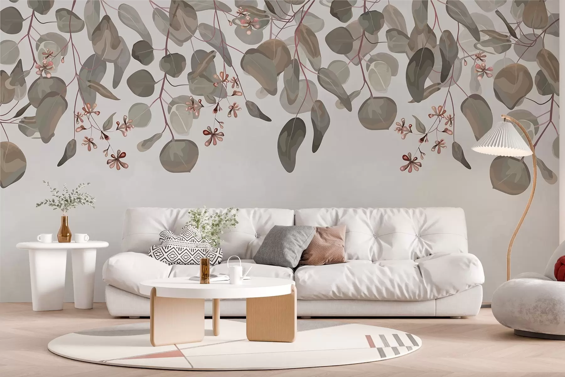 Fotobehang bladeren bovenop w02668