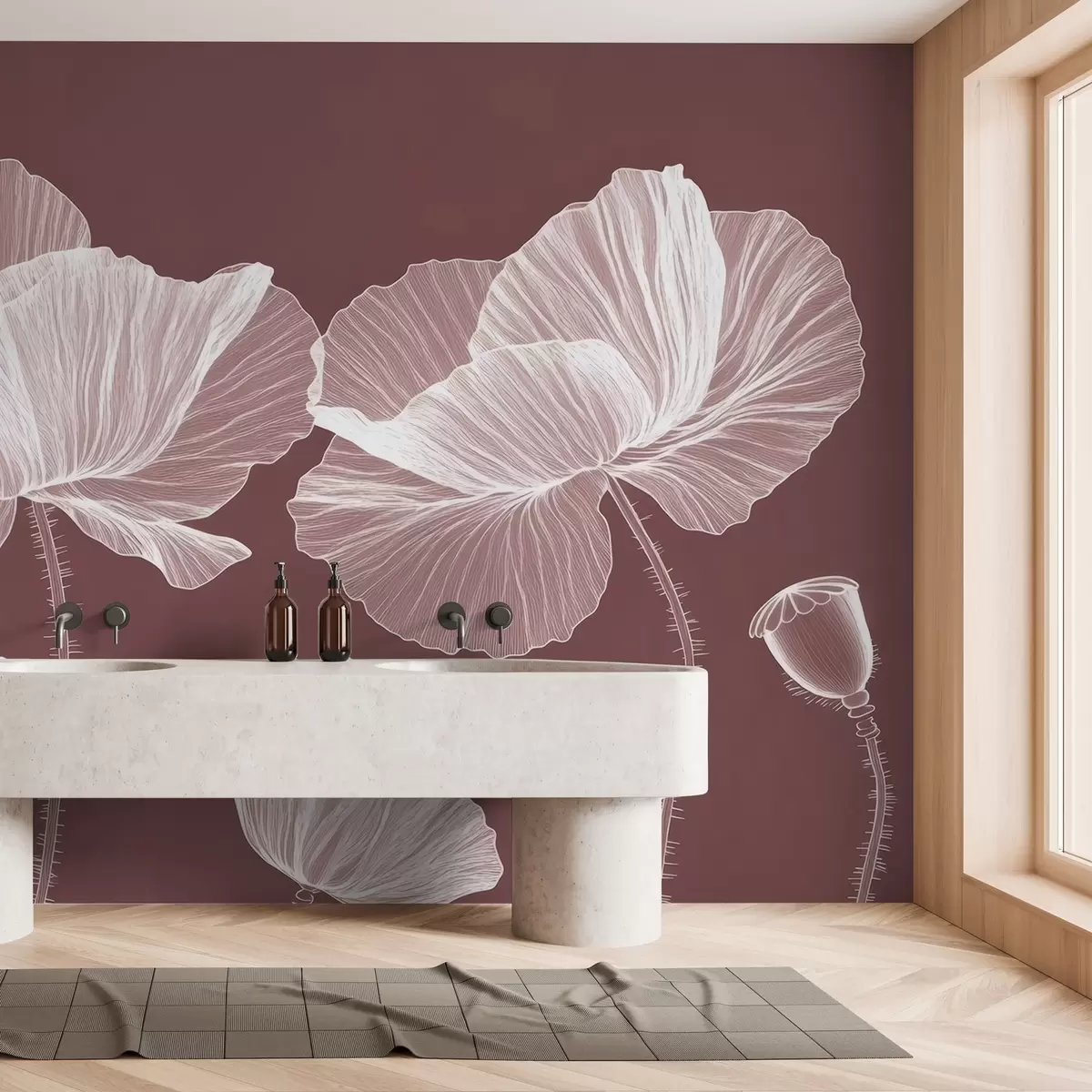Fotobehang Wilde klaprozen w02622v1