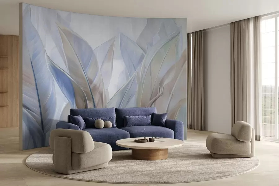 Fotobehang Gestileerde veelkleurige bladeren w02624v1