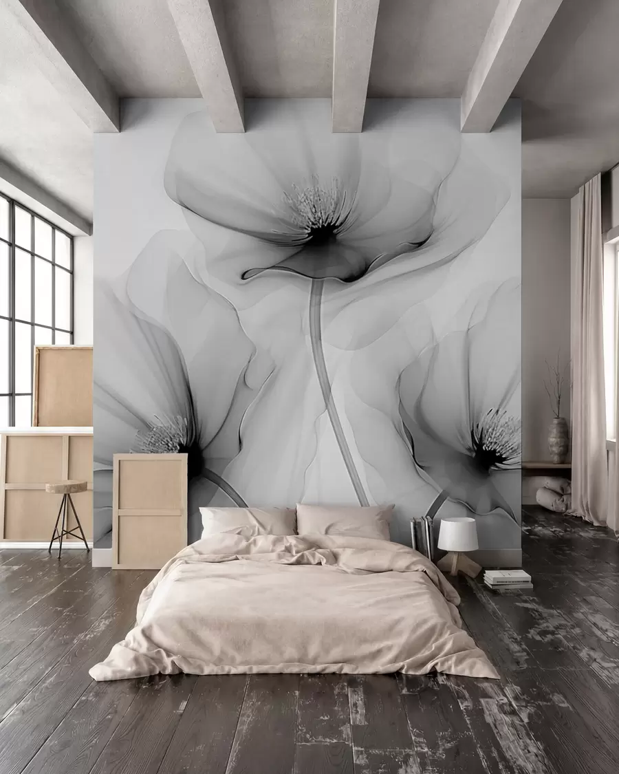 Fotobehang Transparante bloemen w02696v2