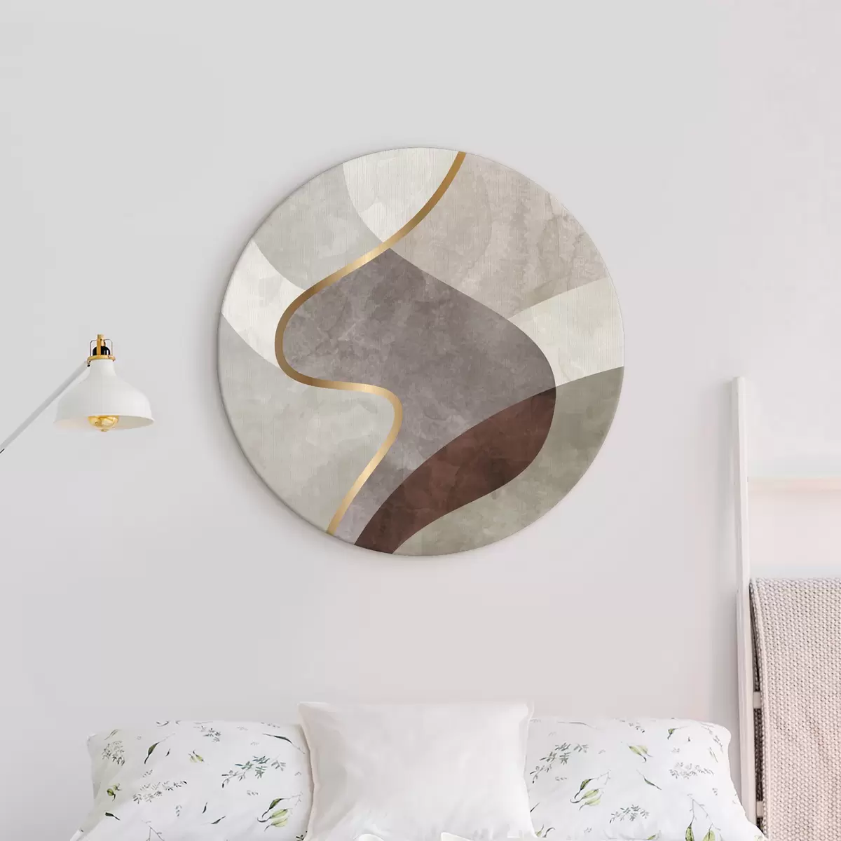 Ronde schilderijen Geometrische abstractie in aquarel r37489