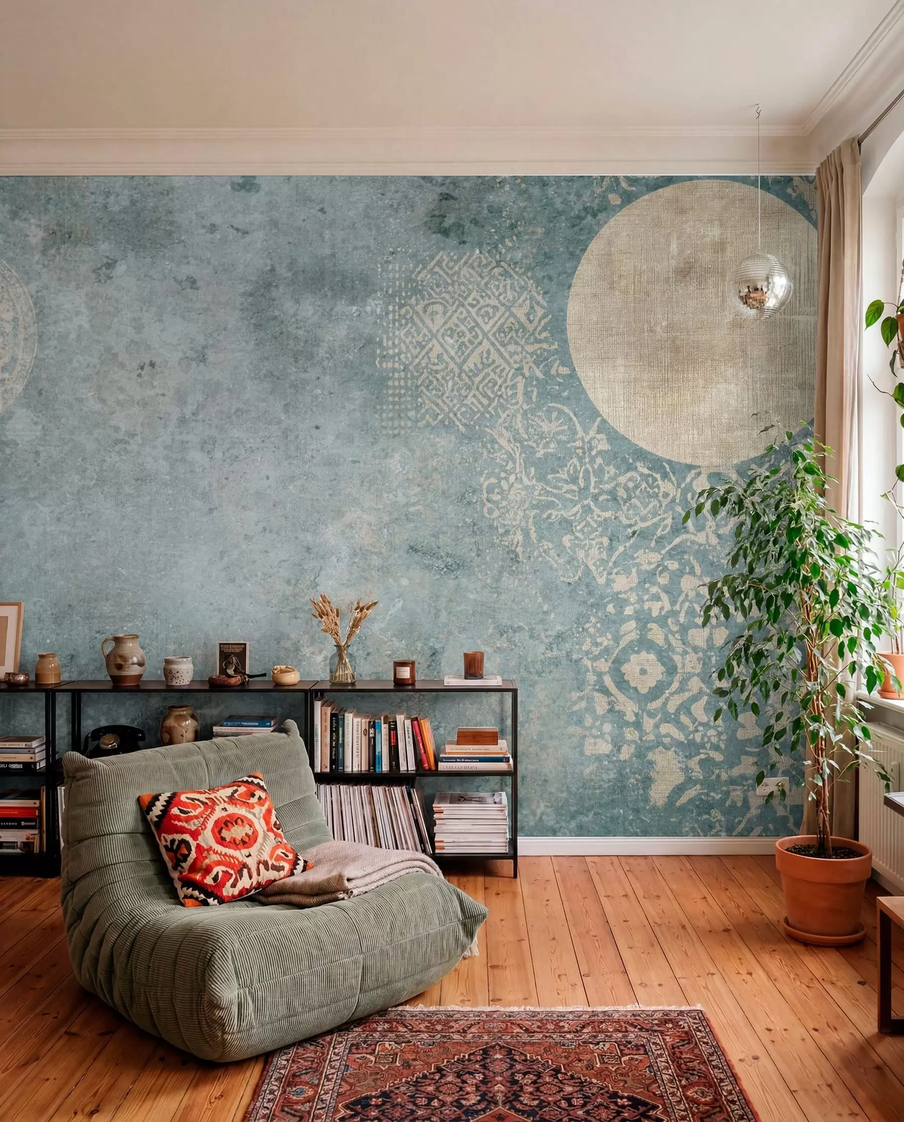 Fotobehang Okerkleurige banen w08627